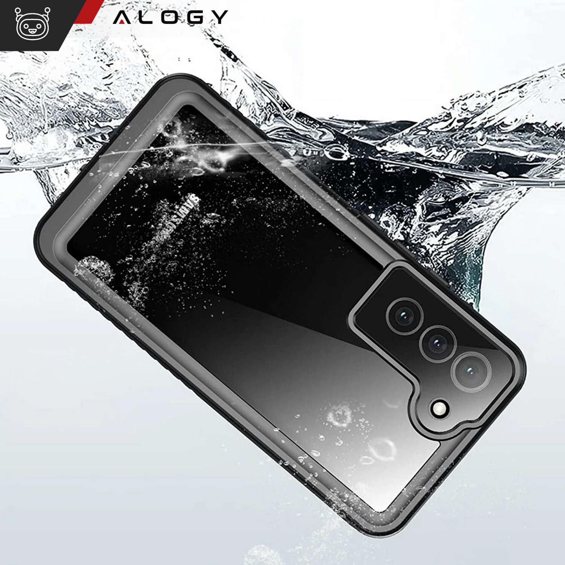 

Etui wodoodporne do Samsung Galaxy S23 360 Alogy Pancerne Armor IP68 ze smyczką Czarne