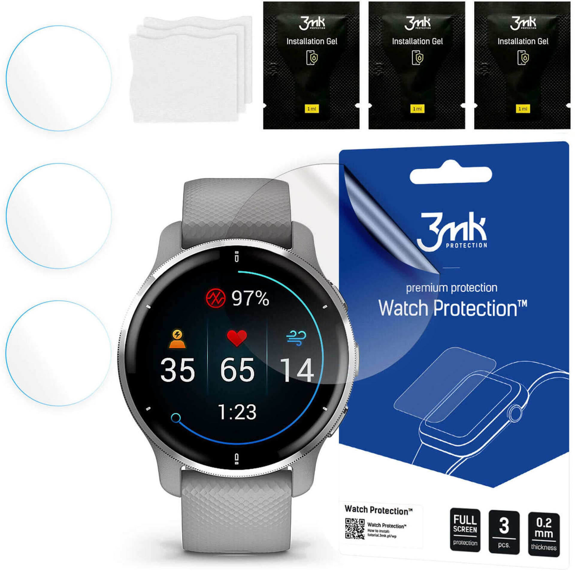 

Folia Ochronna na Aparat GARMIN VENU 2 PLUS 3mk Watch Protection ARC