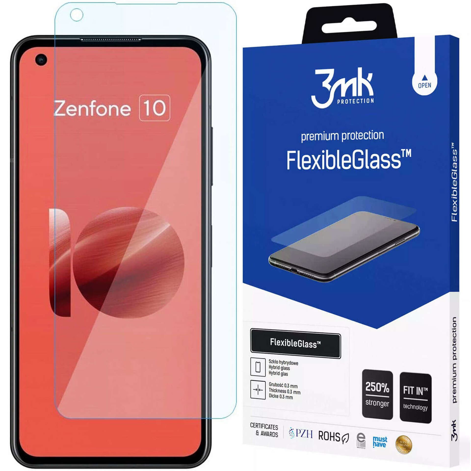 

Szkło Hybrydowe ASUS ZENFONE 10 3mk Flexible Glass Folia Hybrydowa Clear