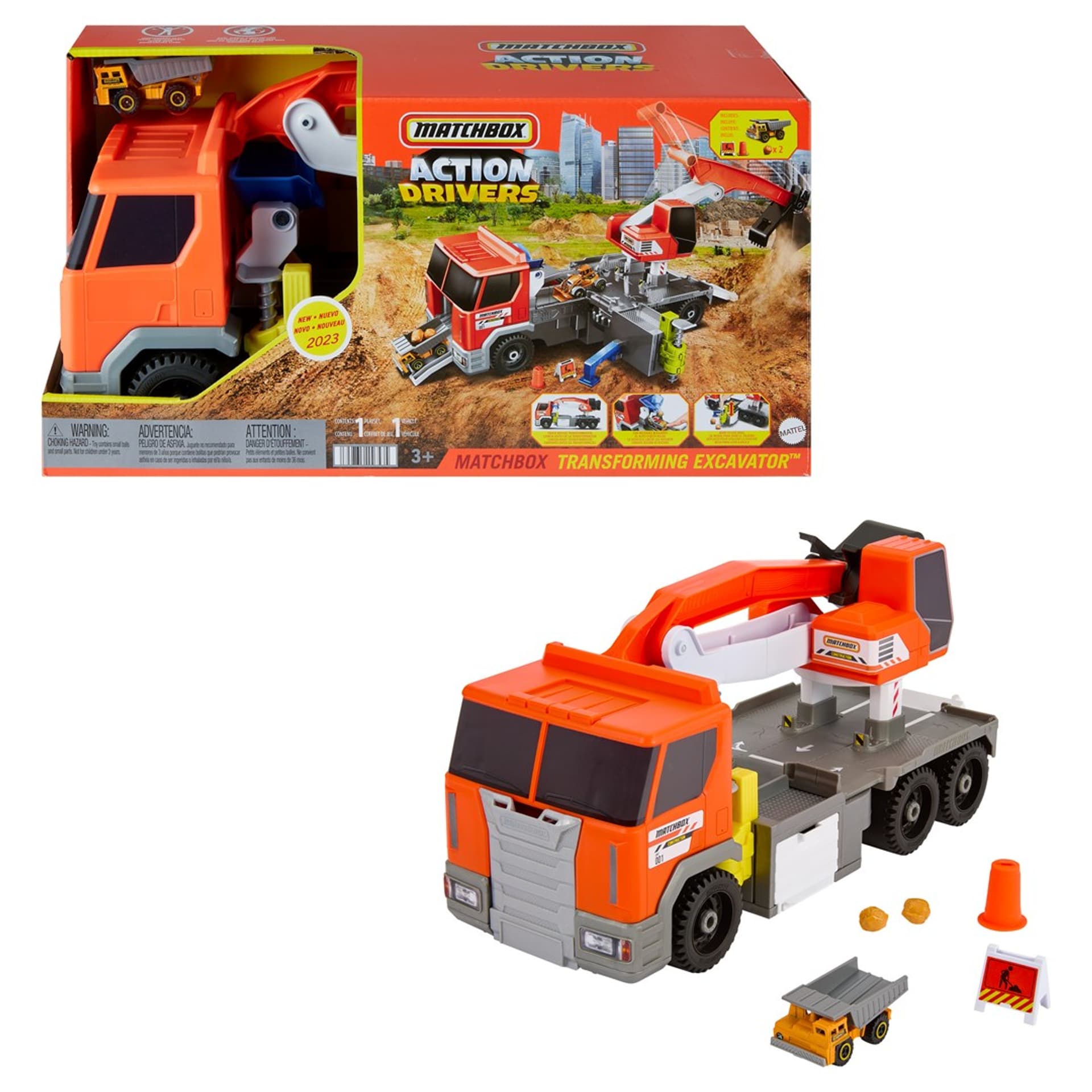 

Matchbox Ciężarówka Koparka Duży pojazd z funkcją HPD64