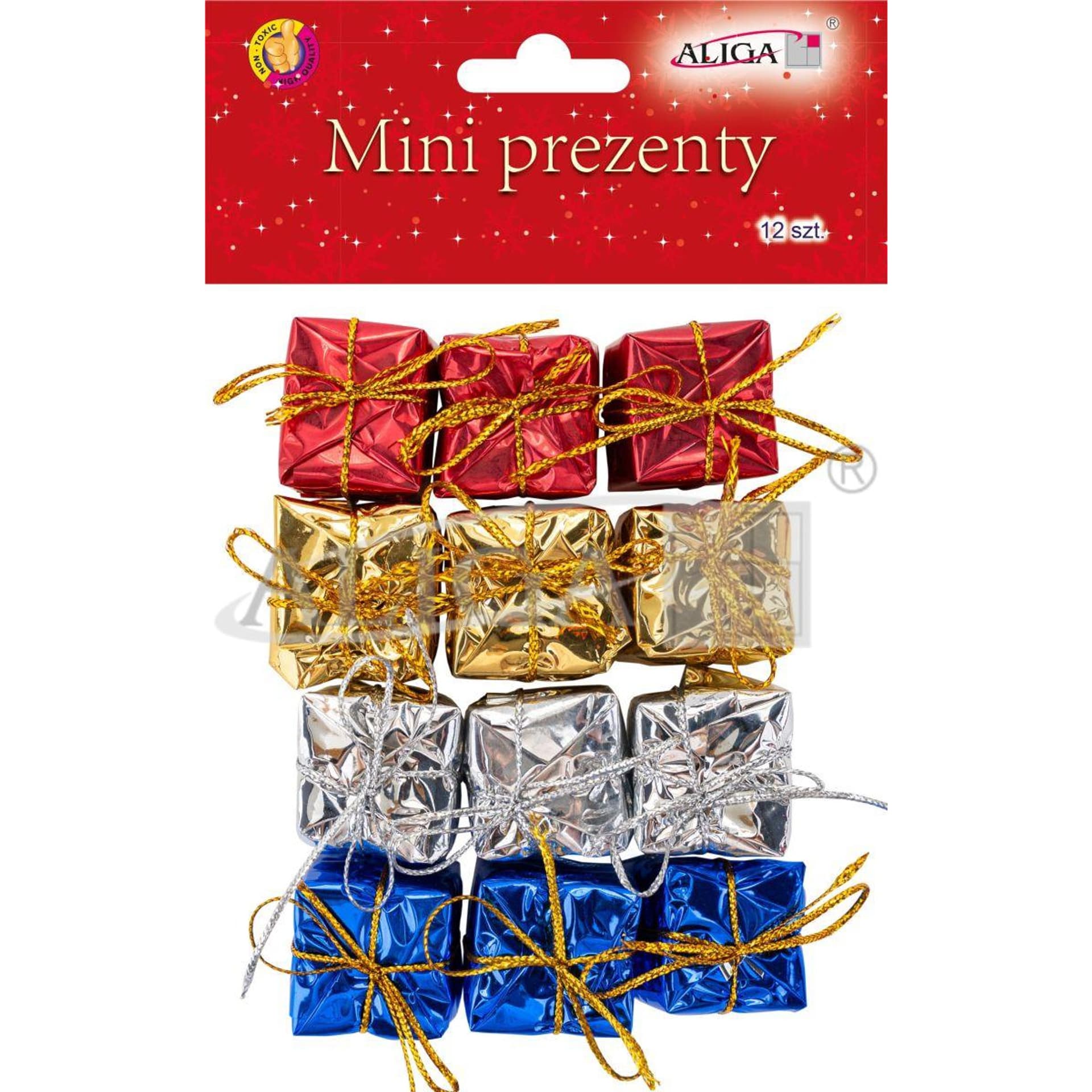 

Mini prezenty ozdobne 2,5cm 12szt. GIF-9319 ALIGA