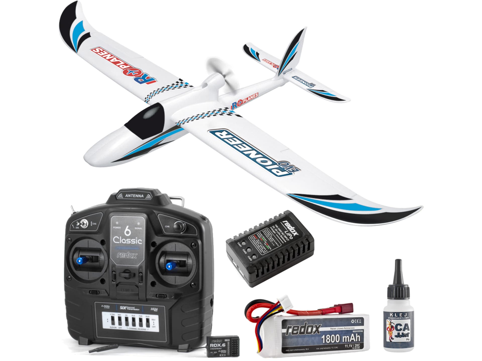 

PIONEER EVO 2,4 GHz RTF Mode 1 Niebieski - Samolot R-PLANES