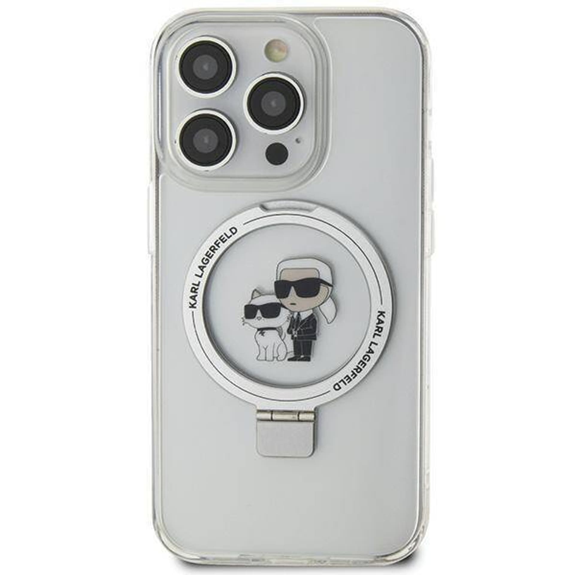 

Karl Lagerfeld KLHMN61HMRSKCH iPhone 11 / Xr 6.1" bialy/white hardcase Ring Stand Karl&Choupettte MagSafe
