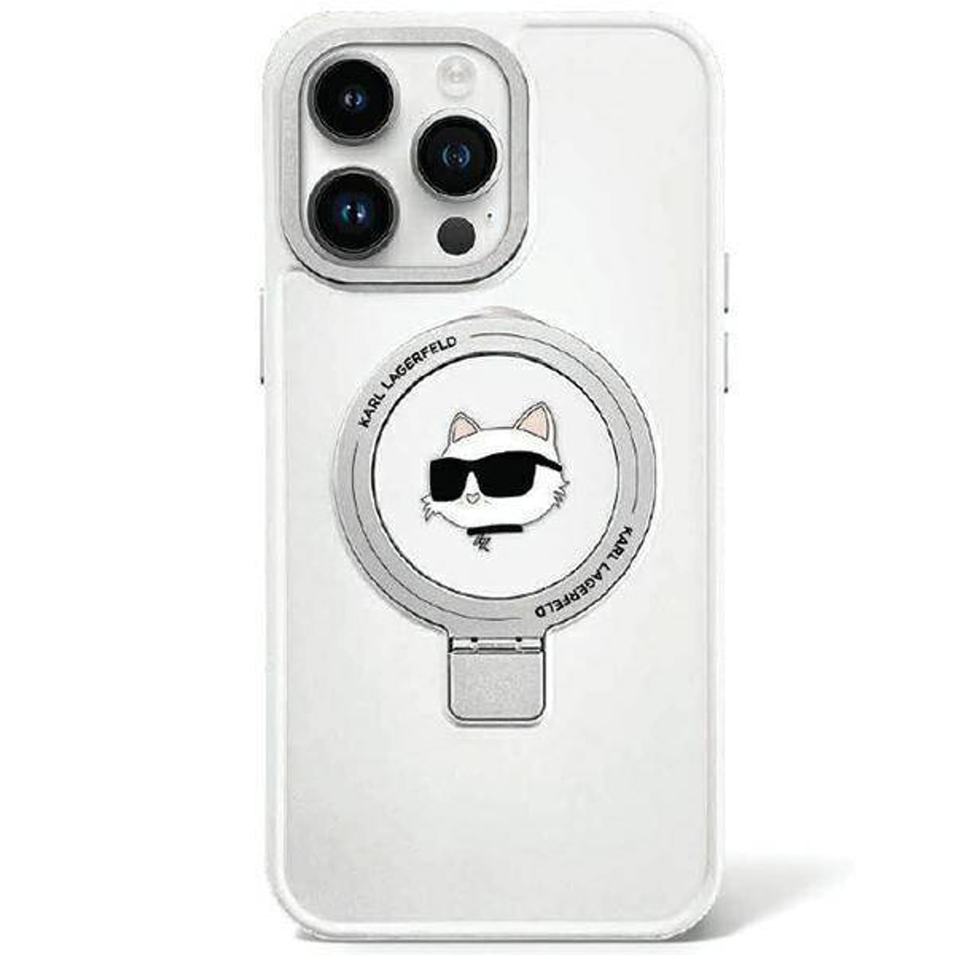 

Karl Lagerfeld KLHMP15LHMRSCHH iPhone 15 Pro 6.1" biały/white hardcase Ring Stand Choupette Head MagSafe