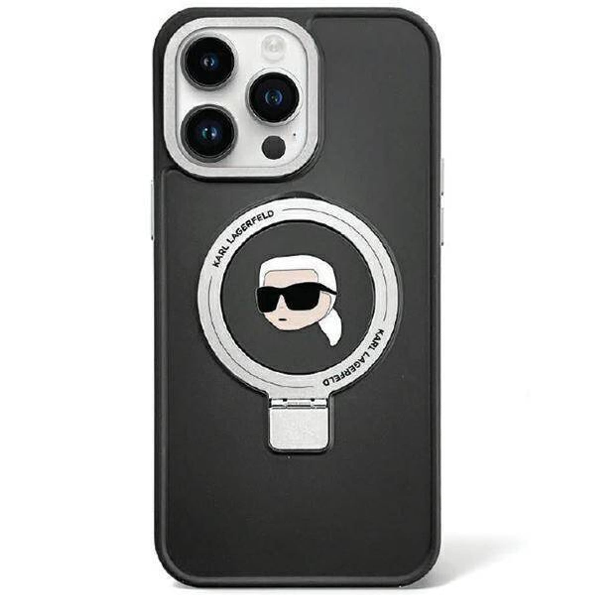 

Karl Lagerfeld KLHMP15SHMRSKHK iPhone 15 6.1" czarny/black hardcase Ring Stand Karl Head MagSafe