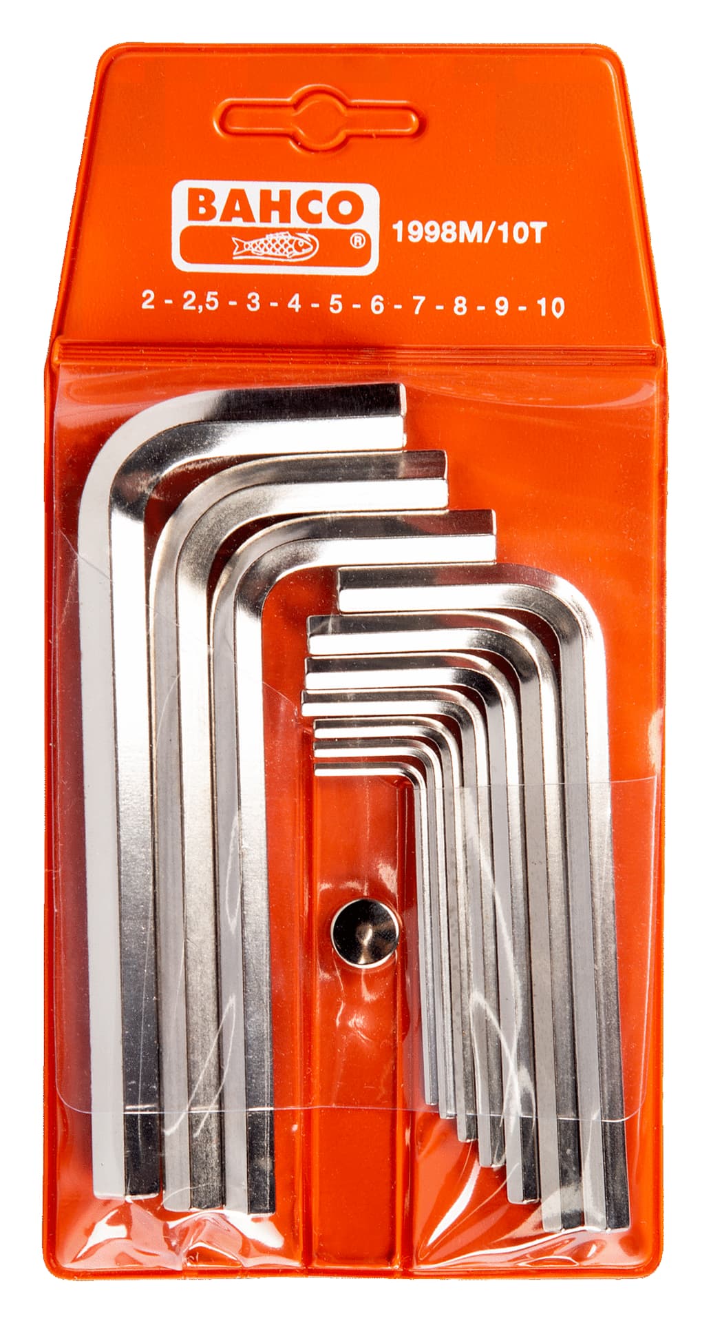 

Klucze imbusowe niklowane zestaw 10 sztuk, 2-10 mm BAHCO