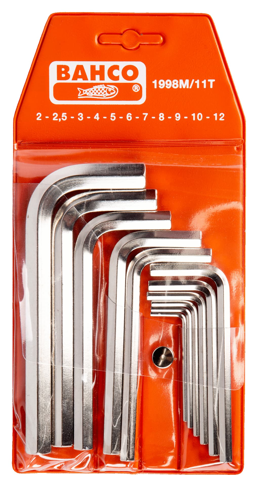 

Zestaw 11 kluczy imbusowych metrycznych 2-12 mm niklowanych BAHCO
