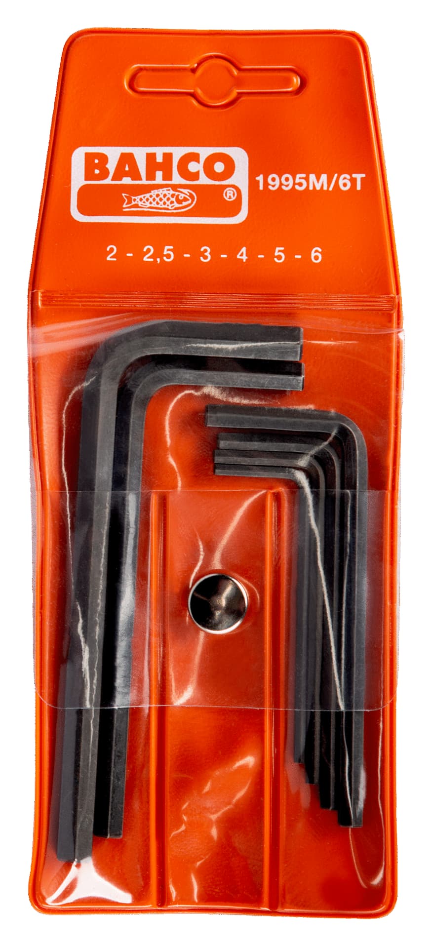 

Zestaw kluczy imbusowych metrycznych 6-kątnych 2-6 mm BAHCO