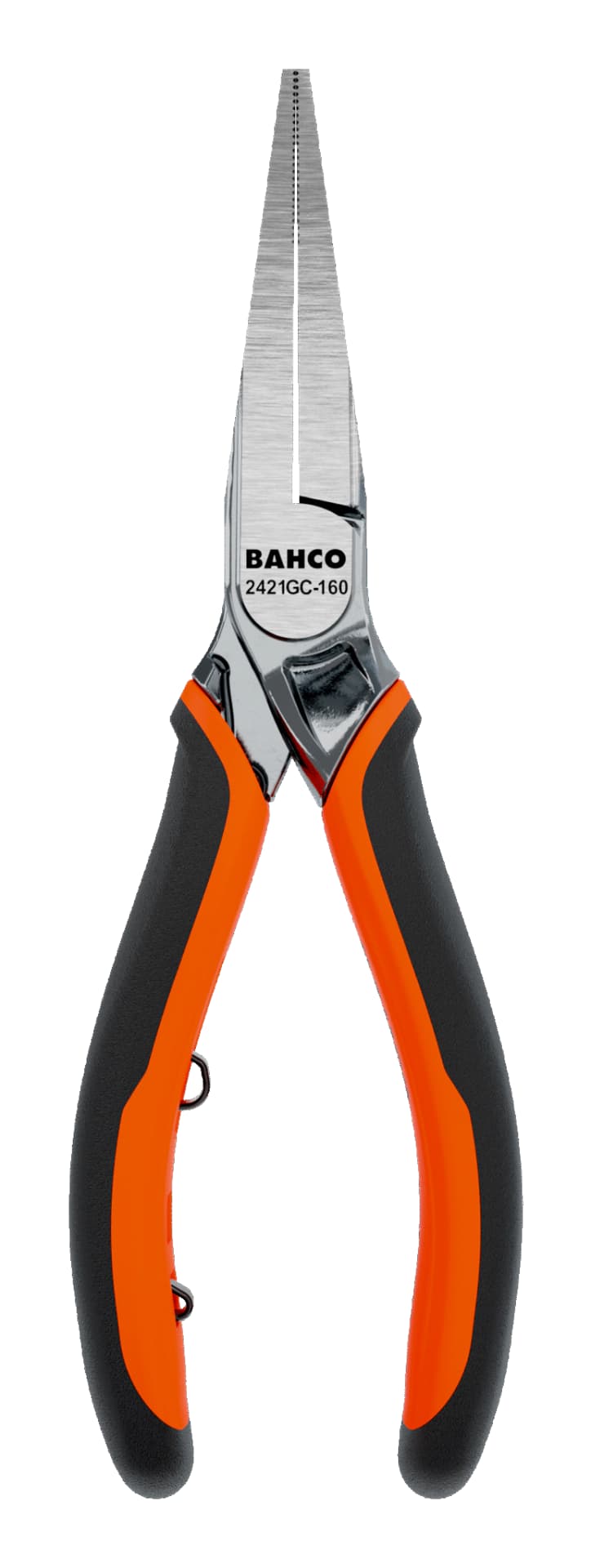 

Szczypce ERGO™ długie płaskie z powrotem sprężynowym, chromowane, 160 mm BAHCO