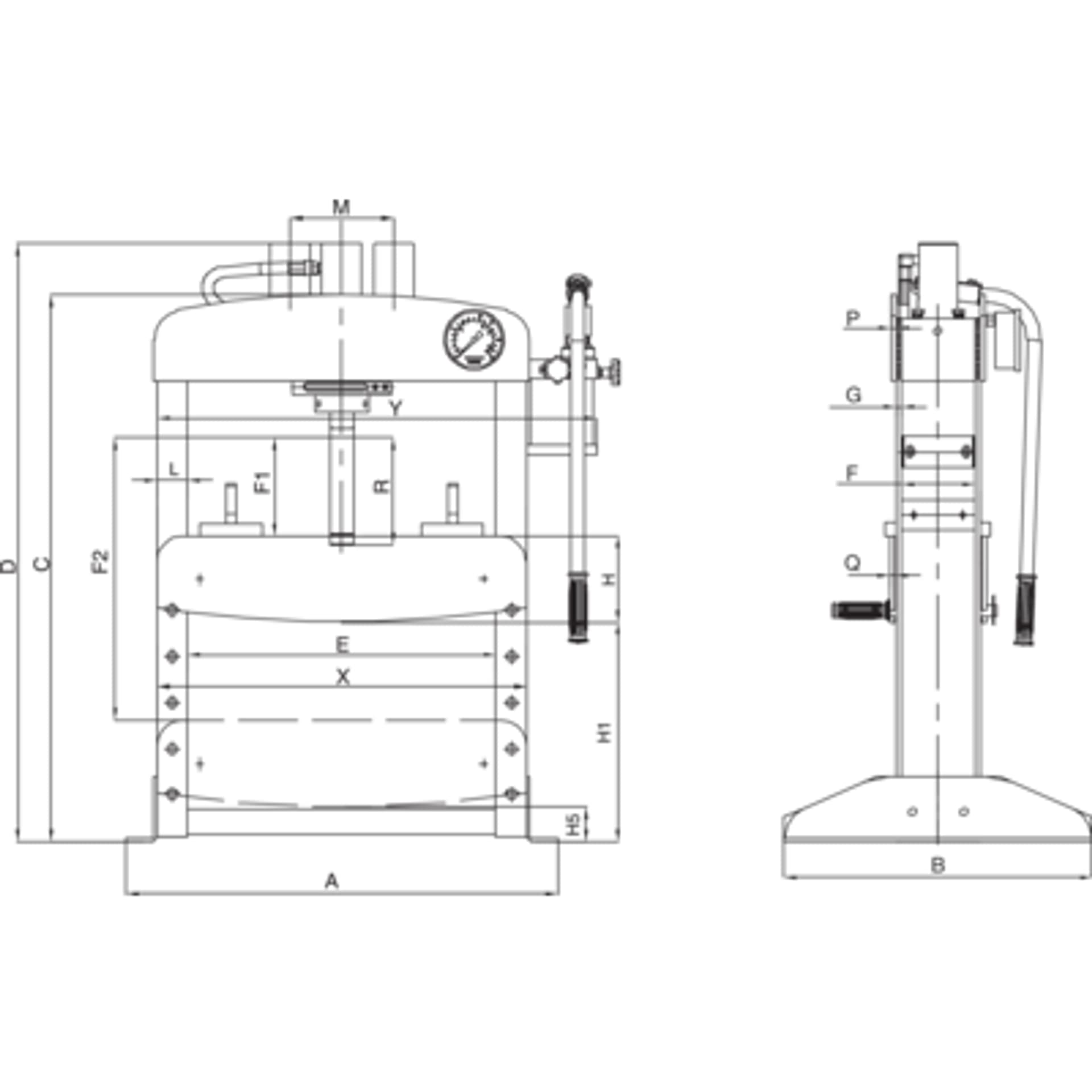 

Warsztatowa prasa hydrauliczna 15 t BAHCO
