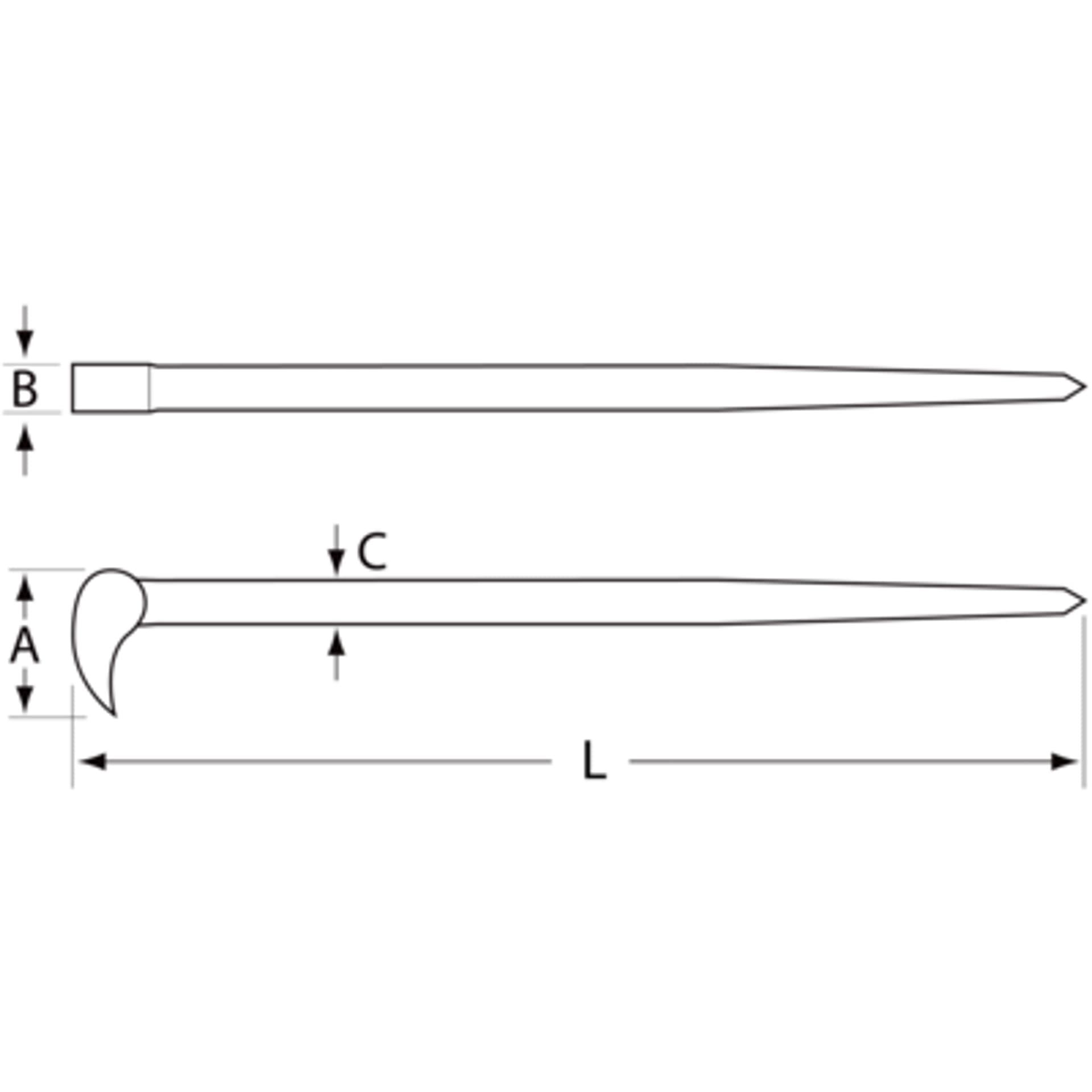 

Łom z profilowaną głowicą 406 mm BAHCO
