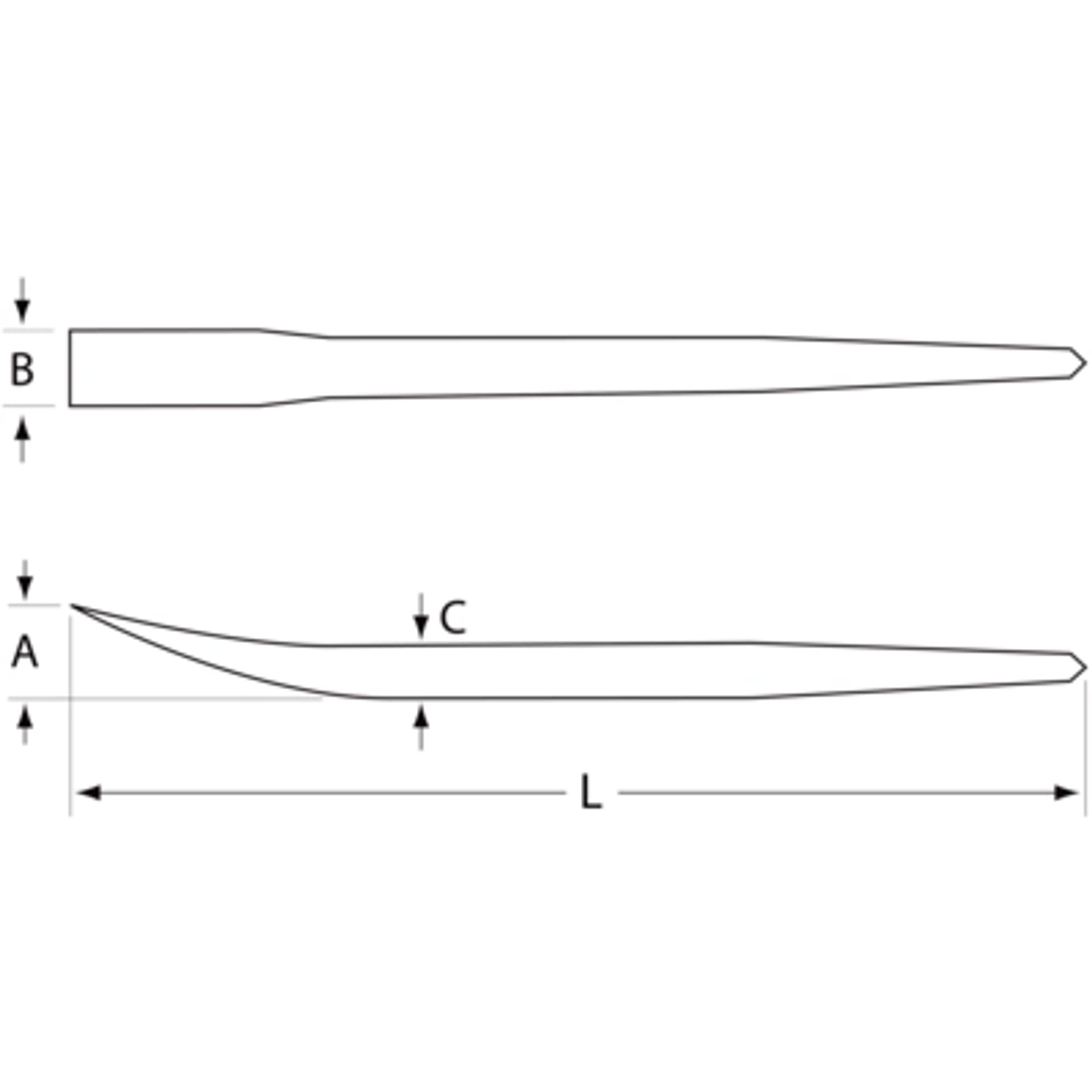 

Łom 37x26 mm, długość 609 mm BAHCO