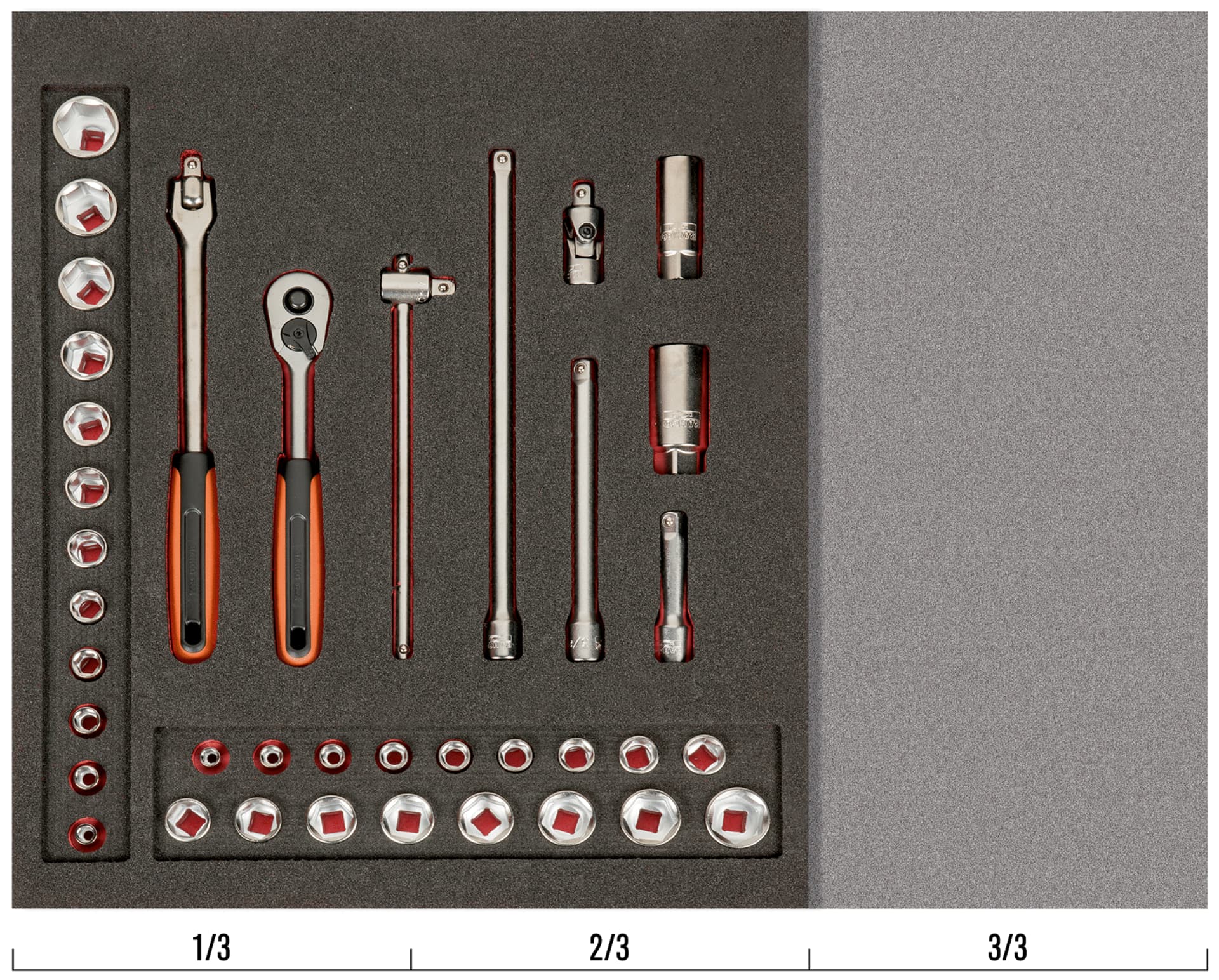 

Zestaw nasadek 3/8", 38 elementów