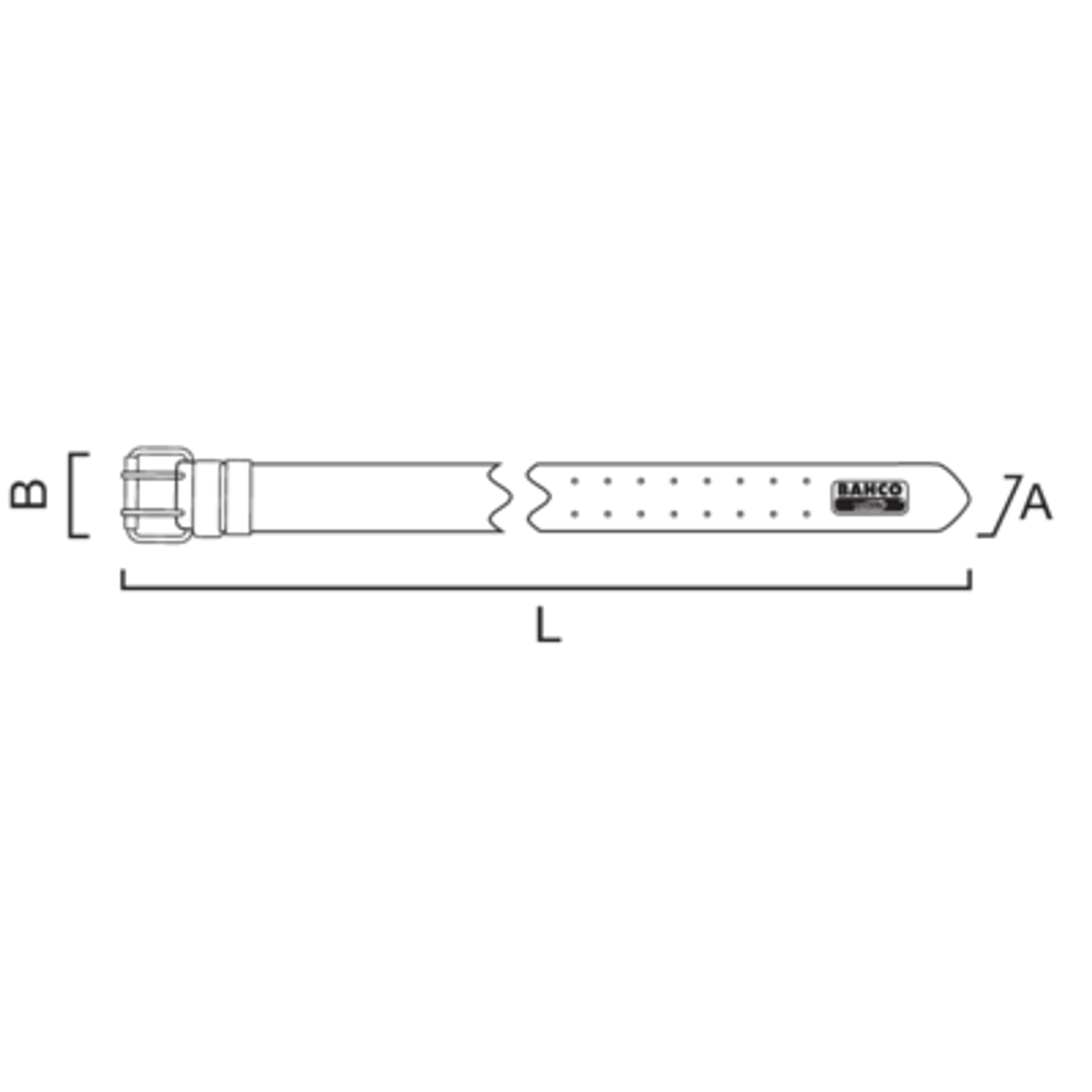 

Pasek skórzany wzmacniany 1380 mm BAHCO