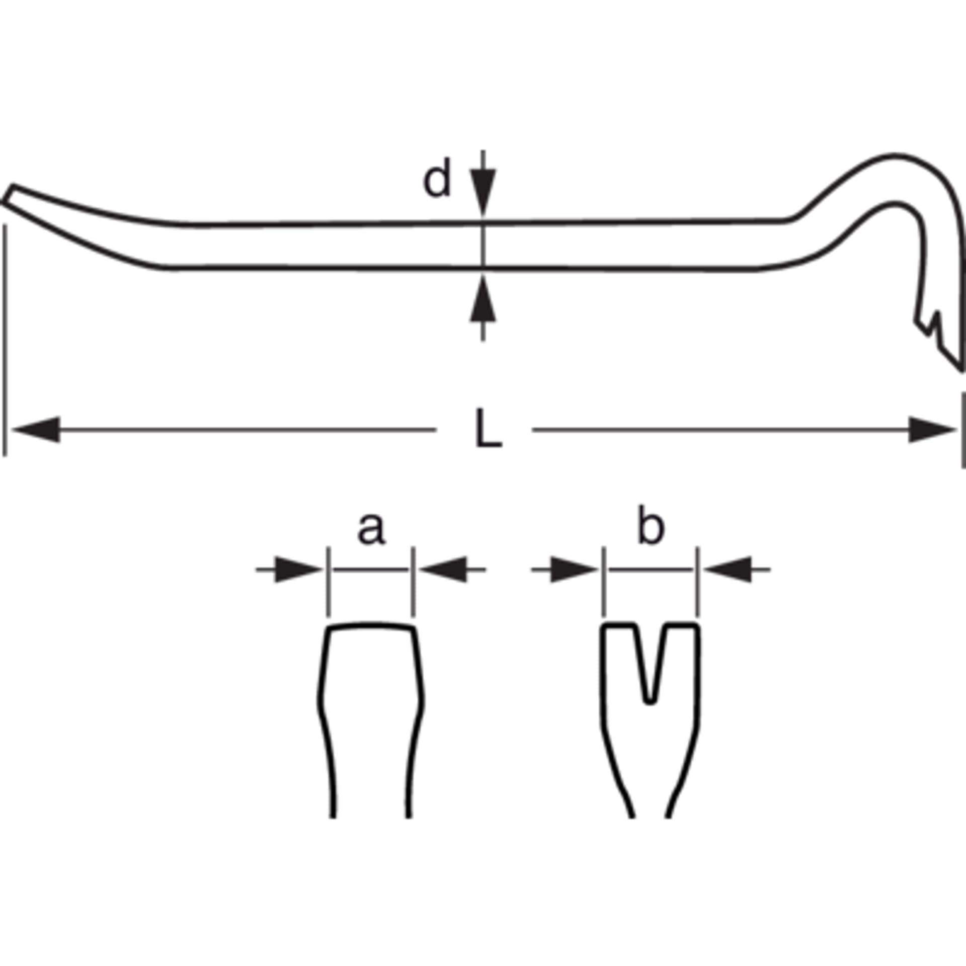 

Łom wyciągacz BASIC 700 mm BAHCO