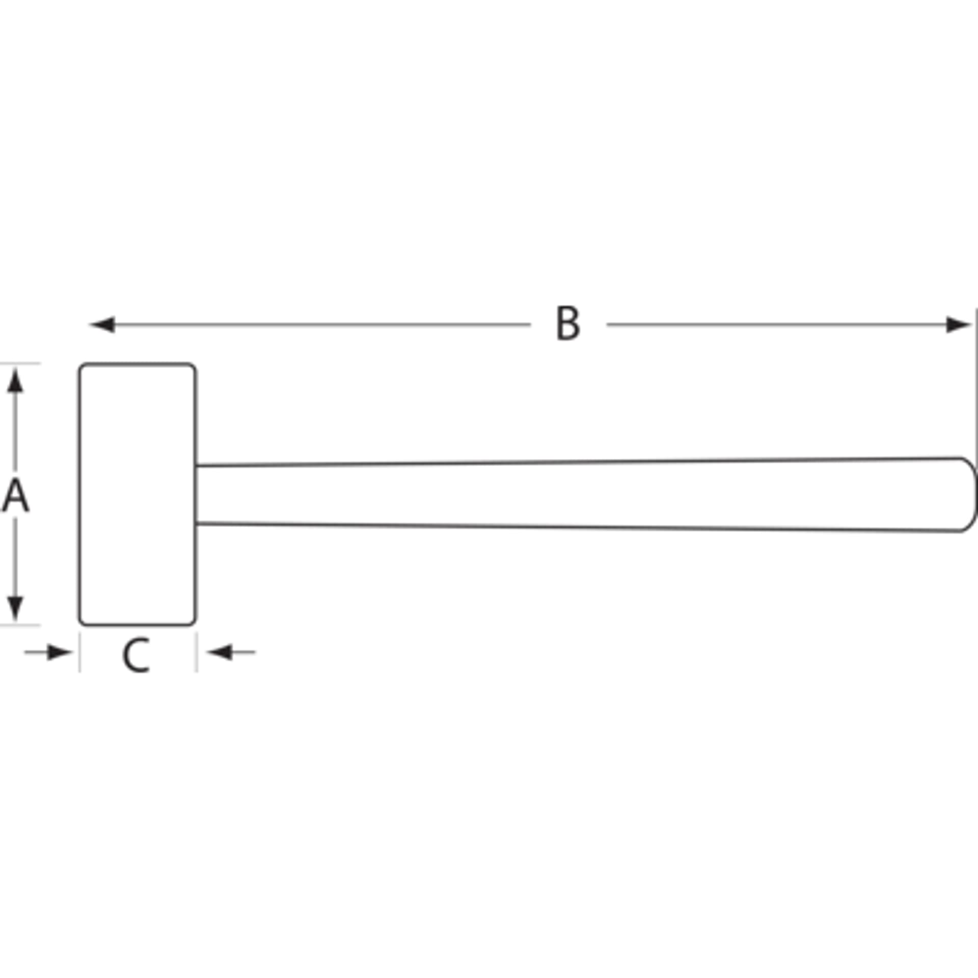 

Młotek bezodrzutowy głowica 60 mm, waga 1270g BAHCO