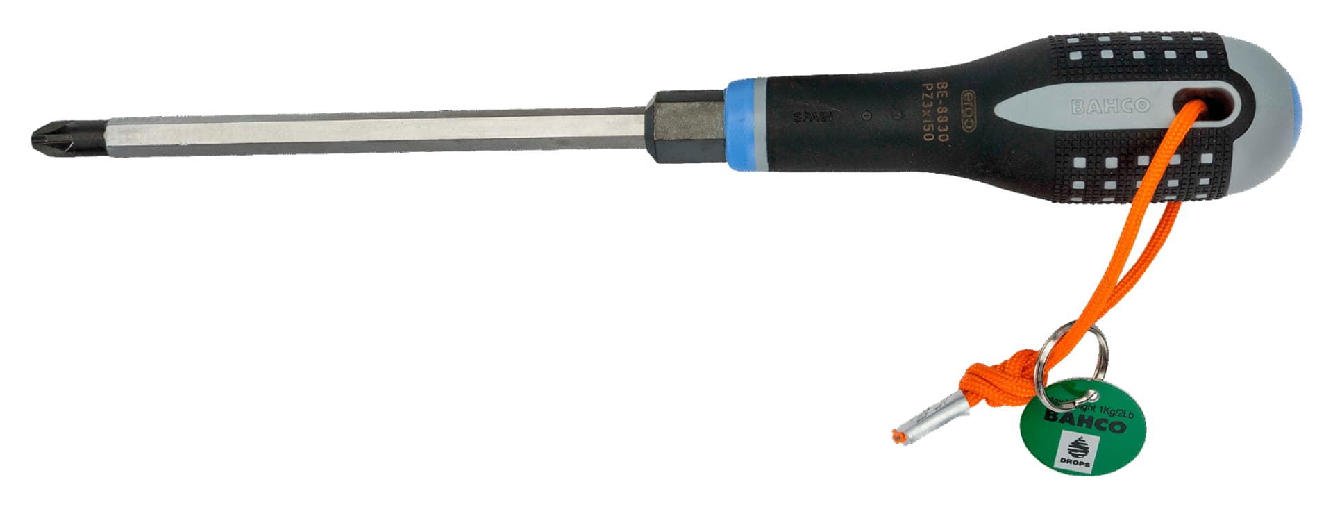 

Wkrętak ERGO Pozidriv PZ3 150 mm, 6-kątny trzpień z cięgnem dyneema BAHCO