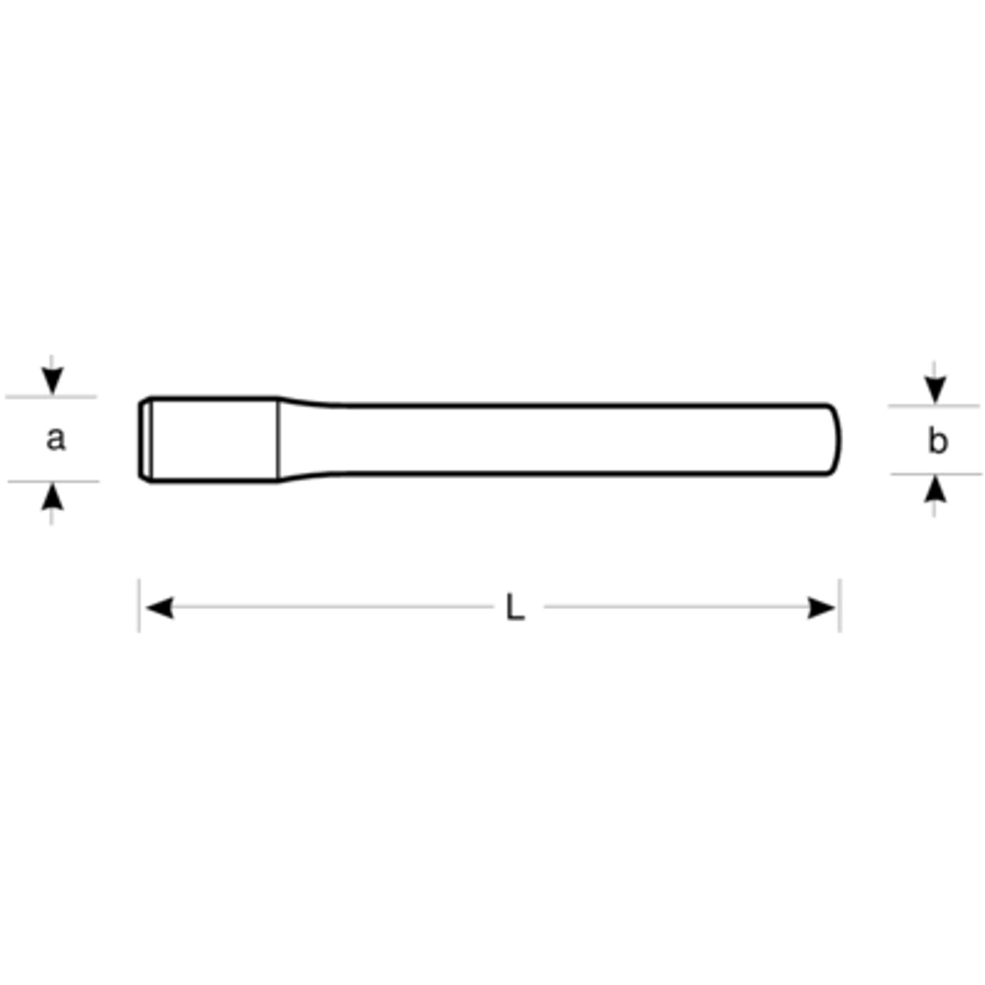 

Dłuto płaskie ze stali nierdzewnej 16x160 mm BAHCO