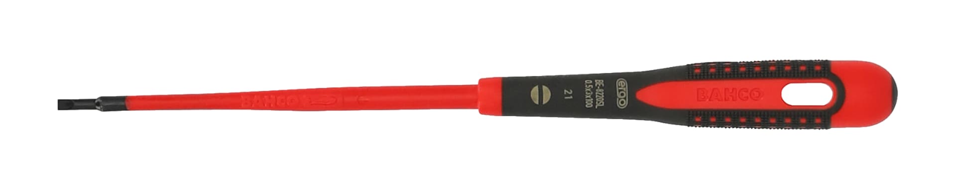 

Wkrętak izolowany ERGO SLIM płaski 0,5x3,0x100 mm BAHCO