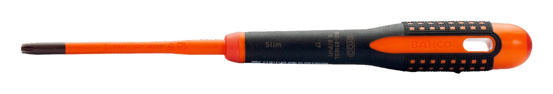 

Wkrętak izolowany ERGO SLIM kombinowany do śrub 5.0/PH1 x 80 mm BAHCO