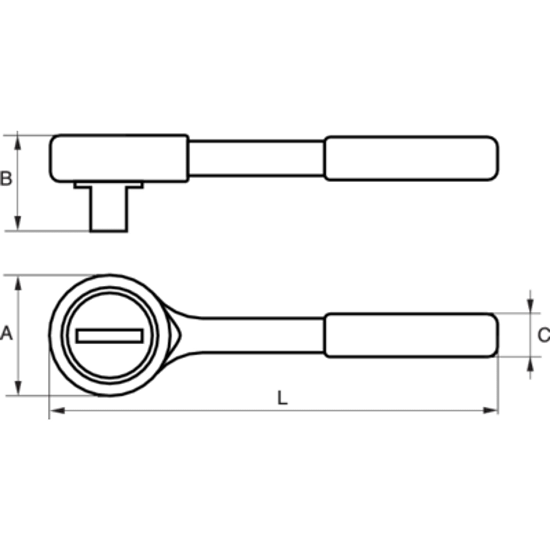 

Grzechotka nieiskrząca CU-BE 1" 550 mm BAHCO