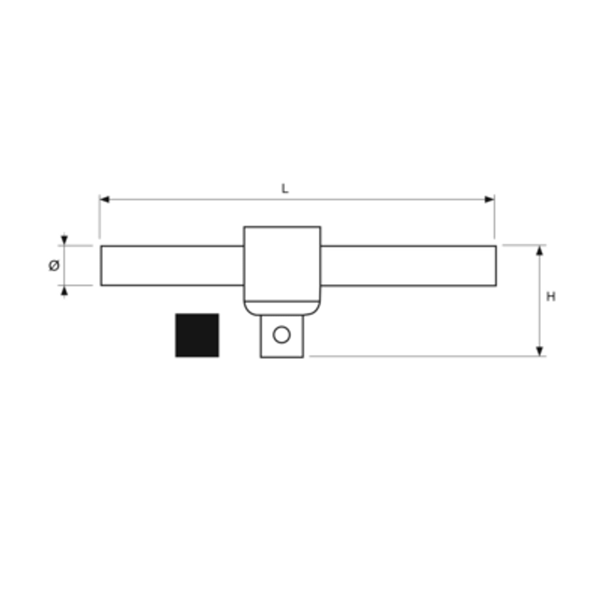 

Pokrętło przesuwne T 1/2" 250 mm nieiskrzące AL-BR BAHCO