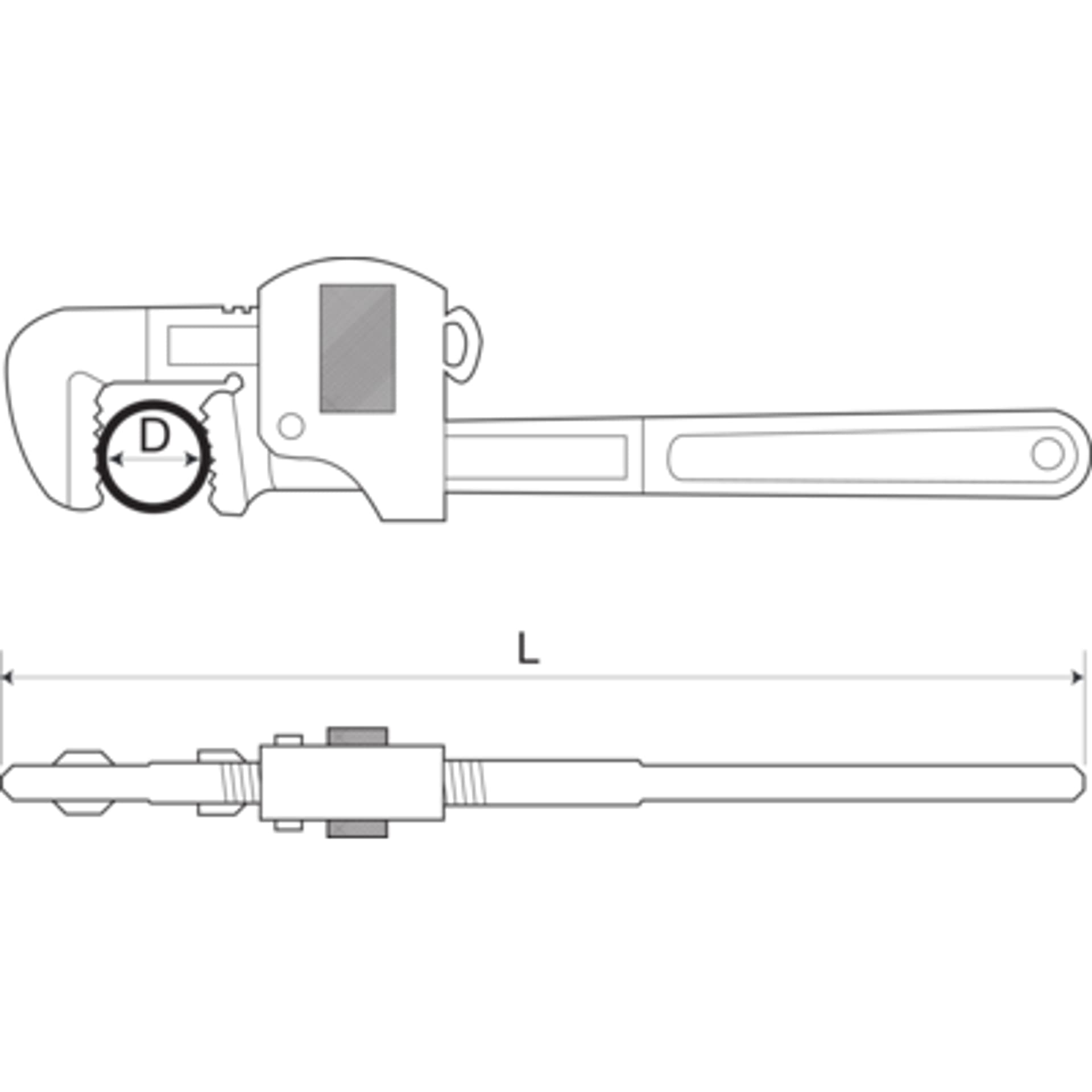 

Klucz do rur Heavy Duty 8", nieiskrzący CU-BE BAHCO