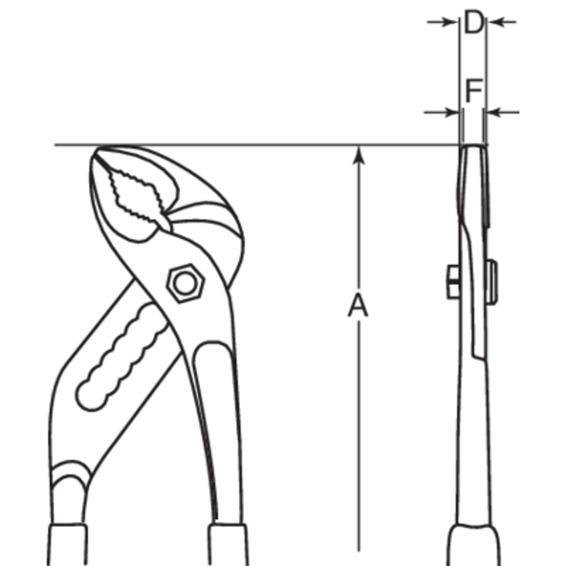 

Szczypce nastawne ze stali nierdzewnej 250 mm BAHCO