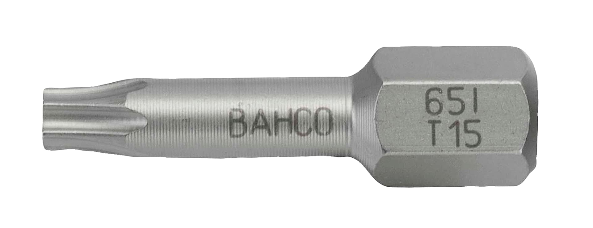 

Końcówki obrotowe do wkrętaka TORX T40 ze stali nierdzewnej 25 mm - 5 sztuk BAHCO