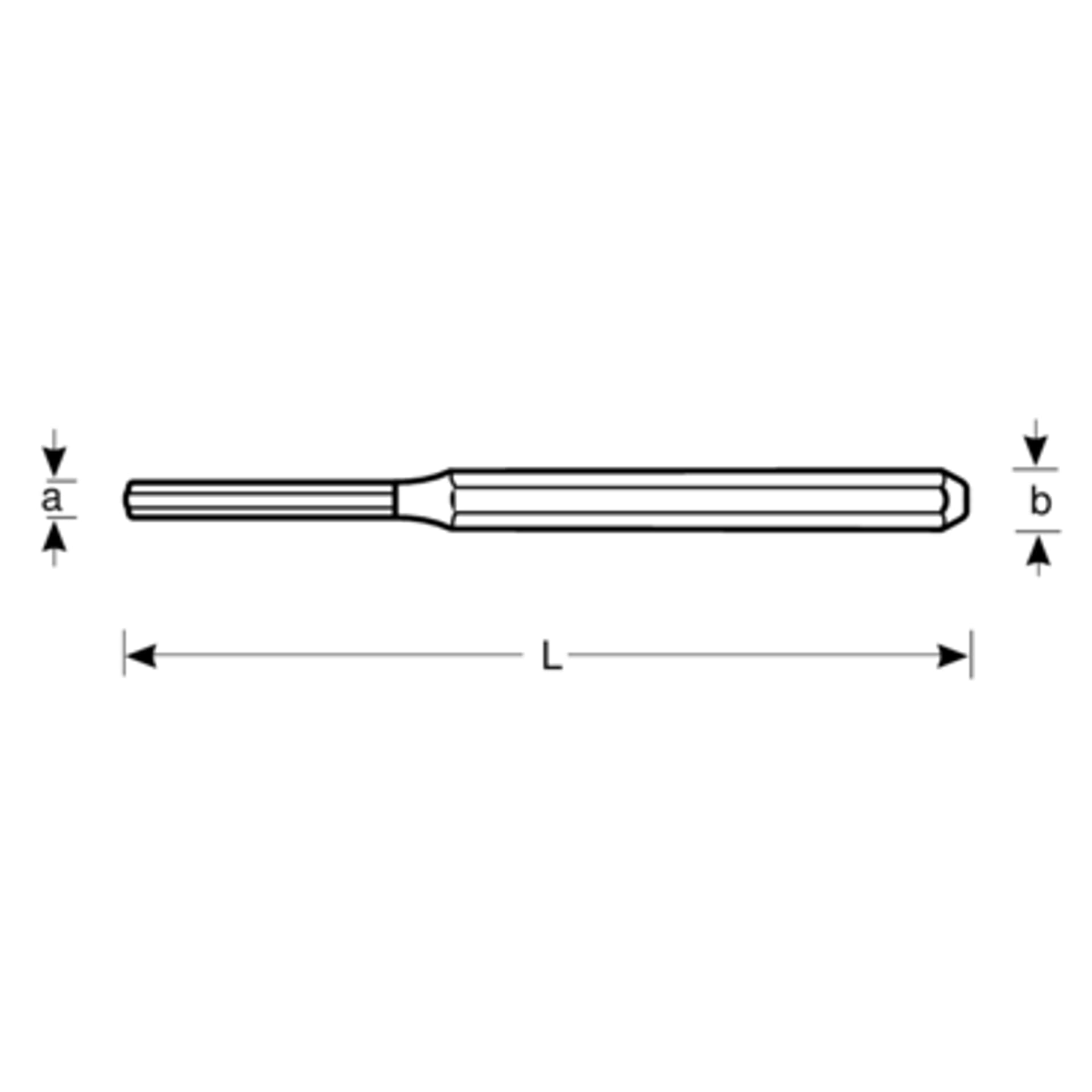 

Przebijak 2.5 mm x 125 mm z rękojeścią BAHCO