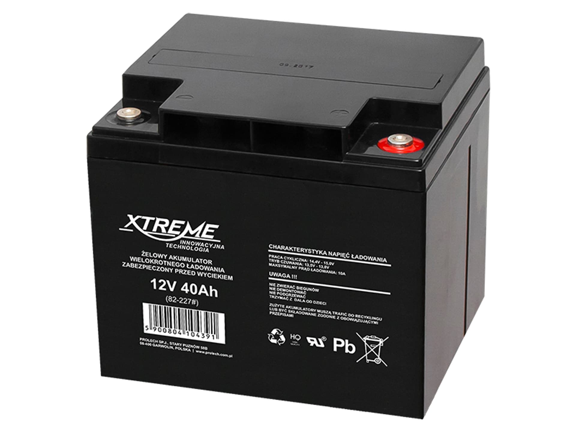 

Akumulator żelowy 12V 40Ah XTREME