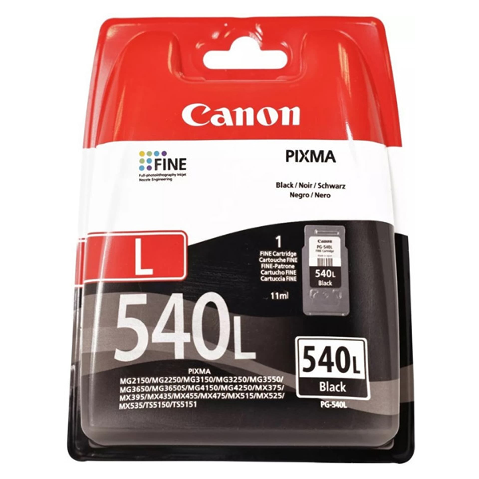 

Canon oryginalny ink / tusz PG-540L, black, blistr, 300s, 11ml, 5224B010, Canon Pixma MG2150, 3150