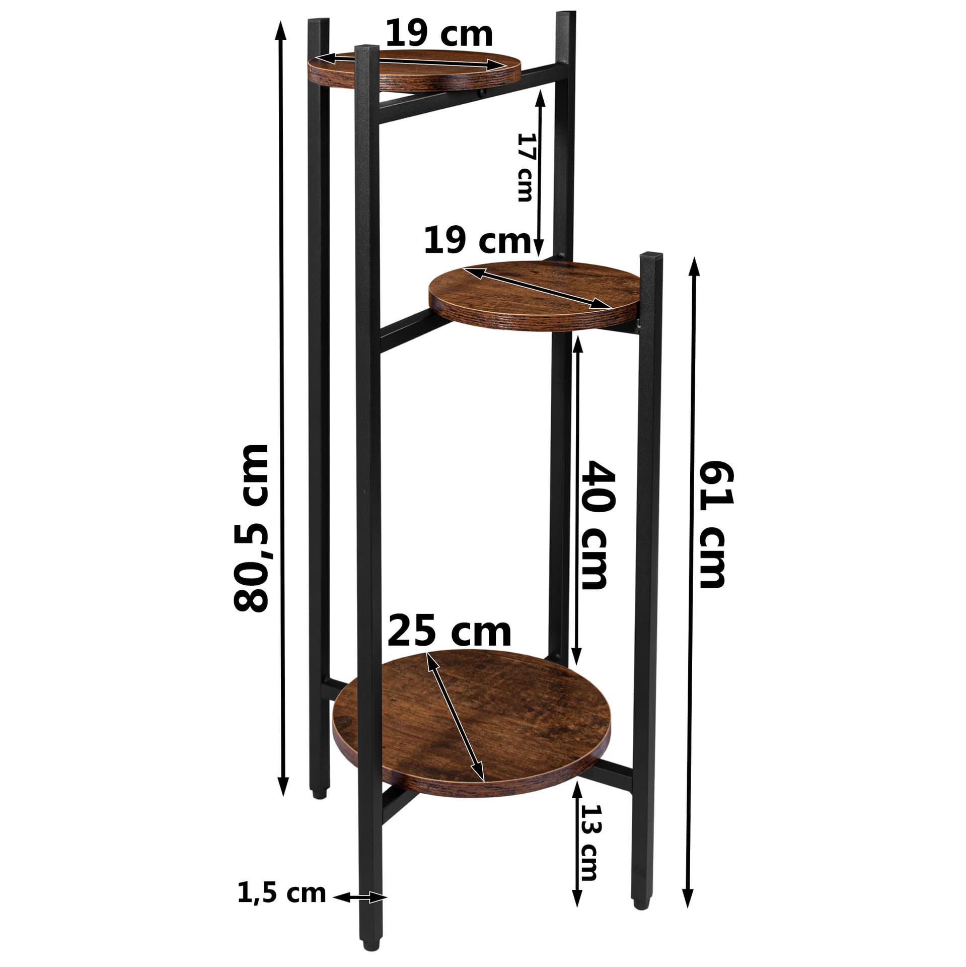 

Kwietnik stojący loft Tretorri Rustic stojak na kwiaty