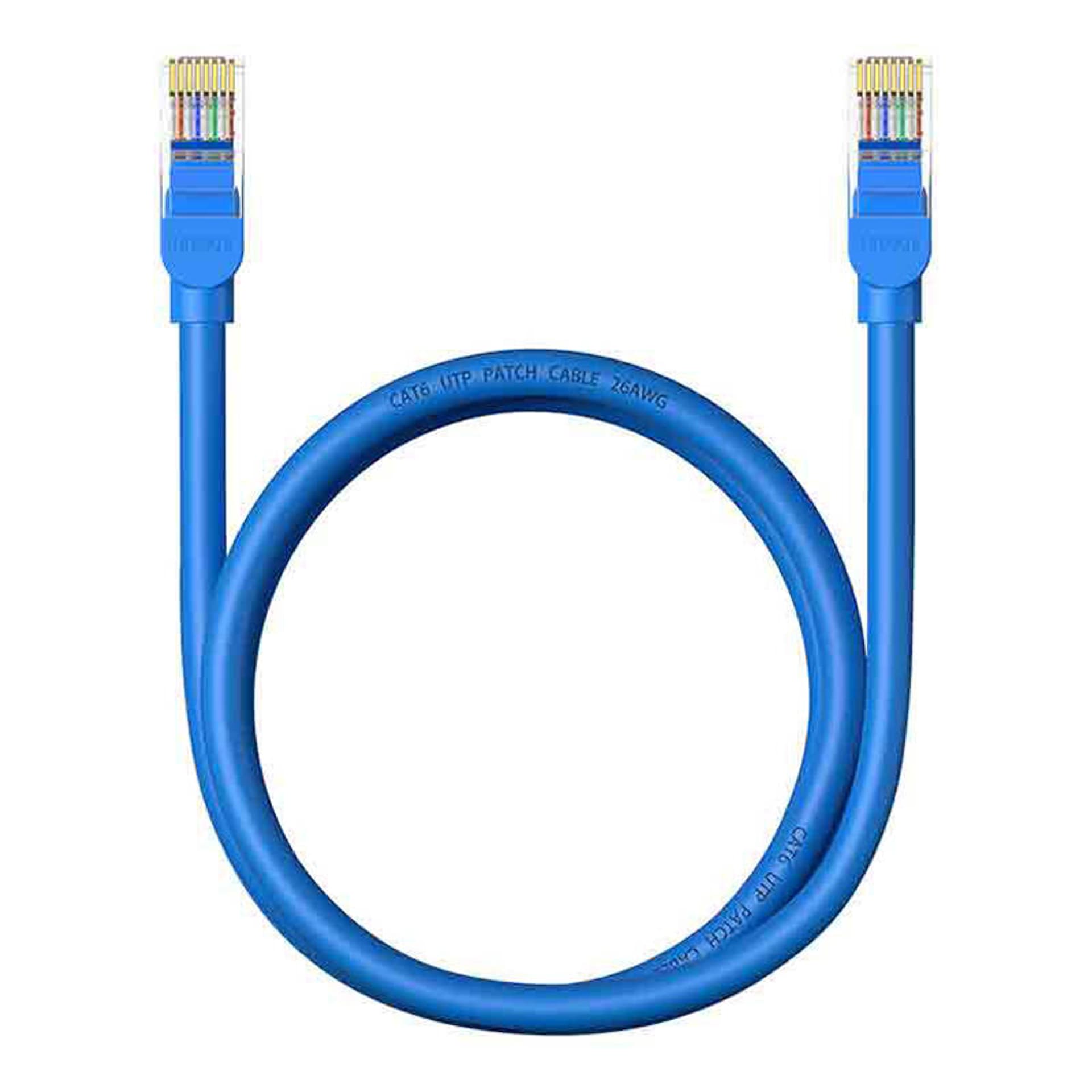 

Kabel sieciowy Baseus Ethernet RJ45, Cat.6, 1m (niebieski)