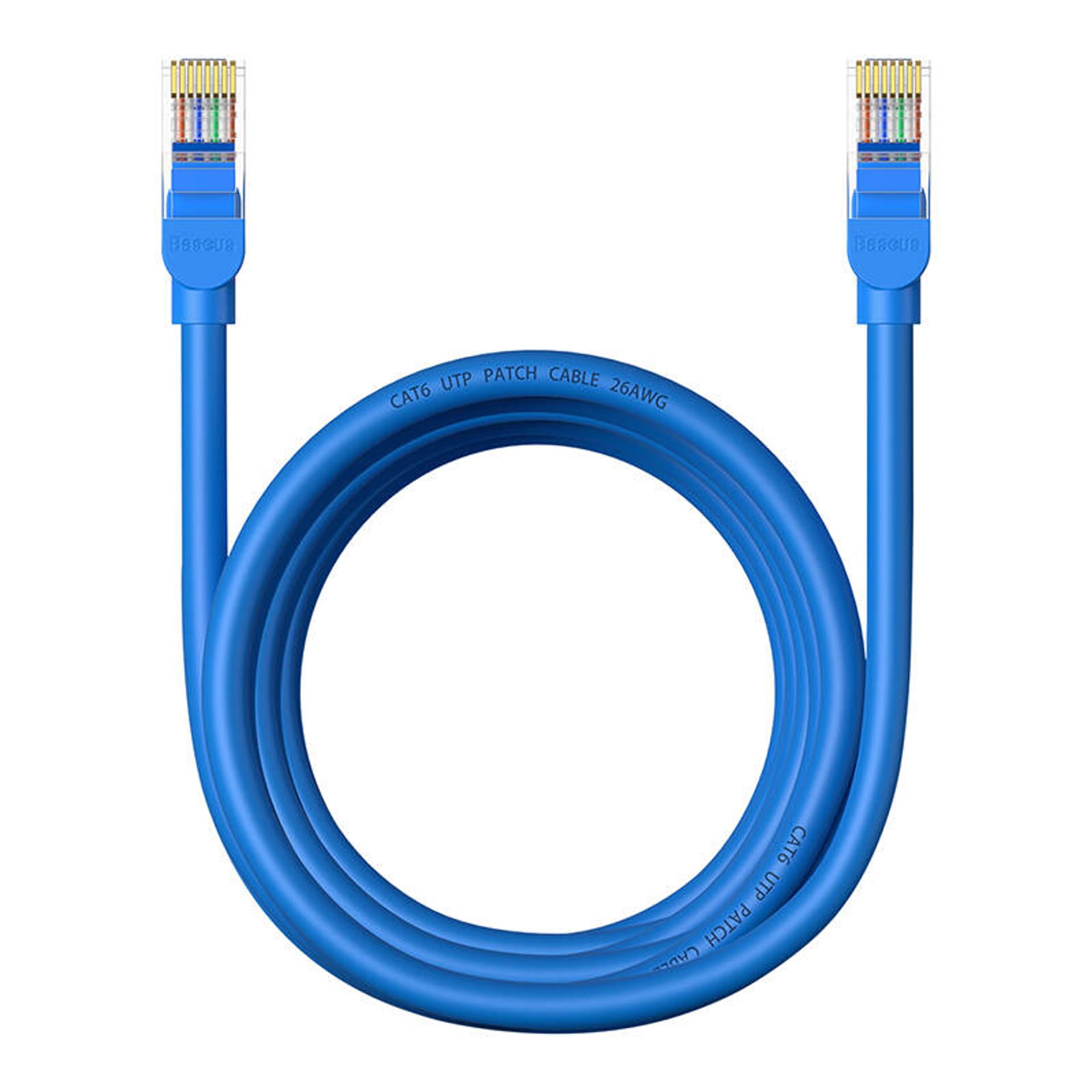 

Kabel sieciowy Baseus Ethernet RJ45, Cat.6, 3m (niebieski)