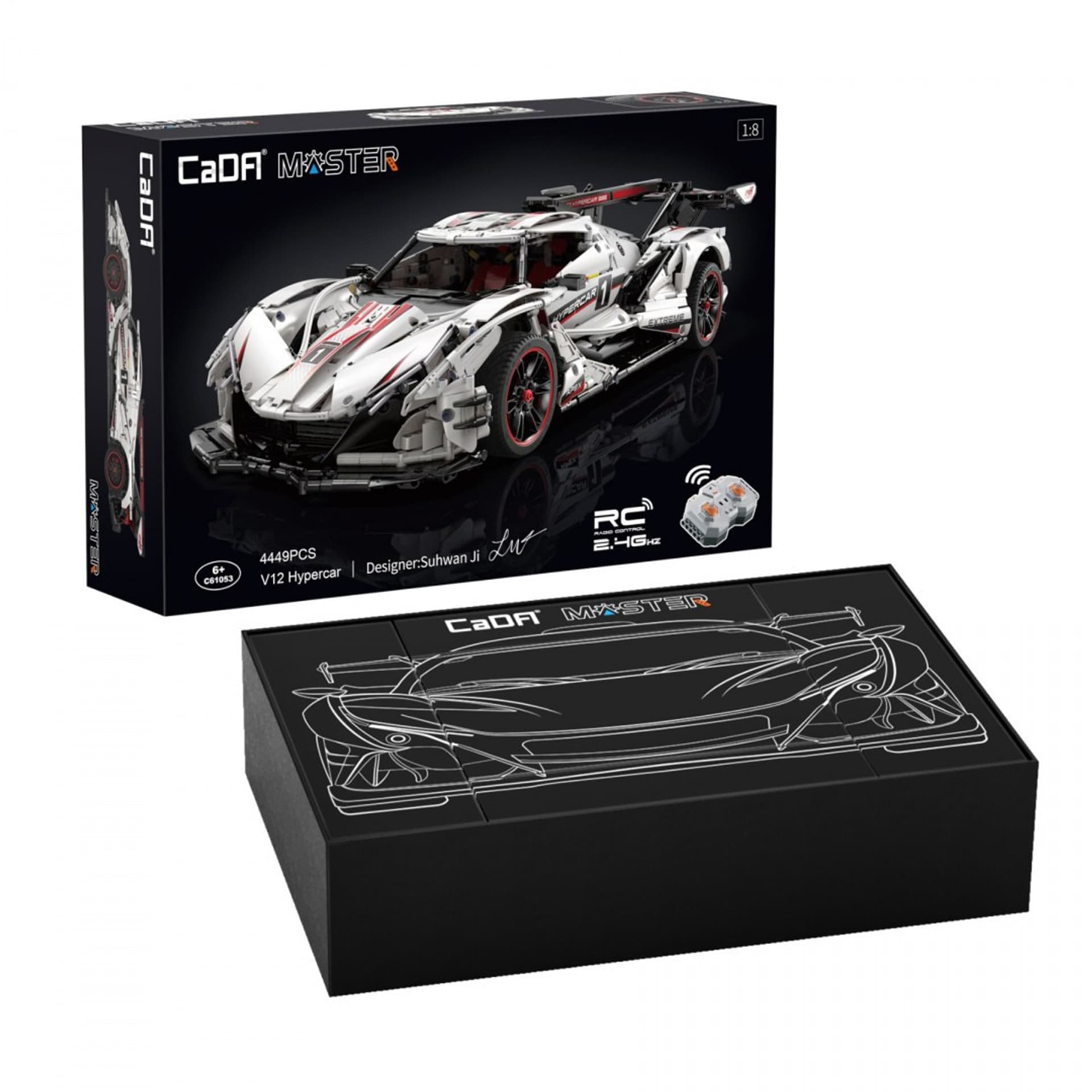 

Klocki techniczne CaDA 4449 el. Zdalnie sterowany V12 Hypercar samochód sportowy Master