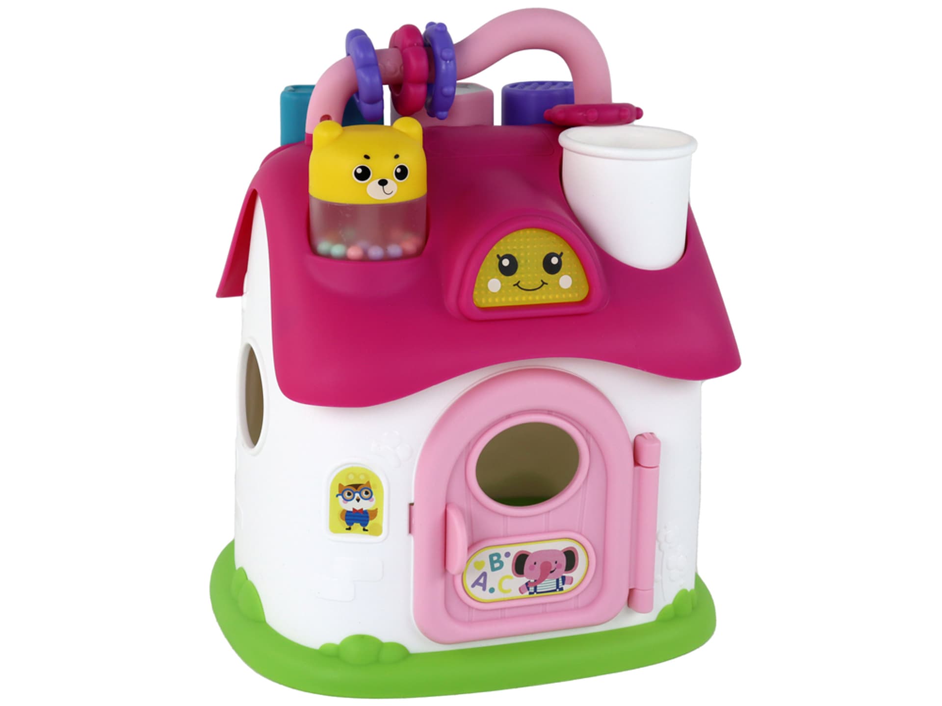 

Domek Sorter Interaktywny Różowy Puzzle Edukacyjny