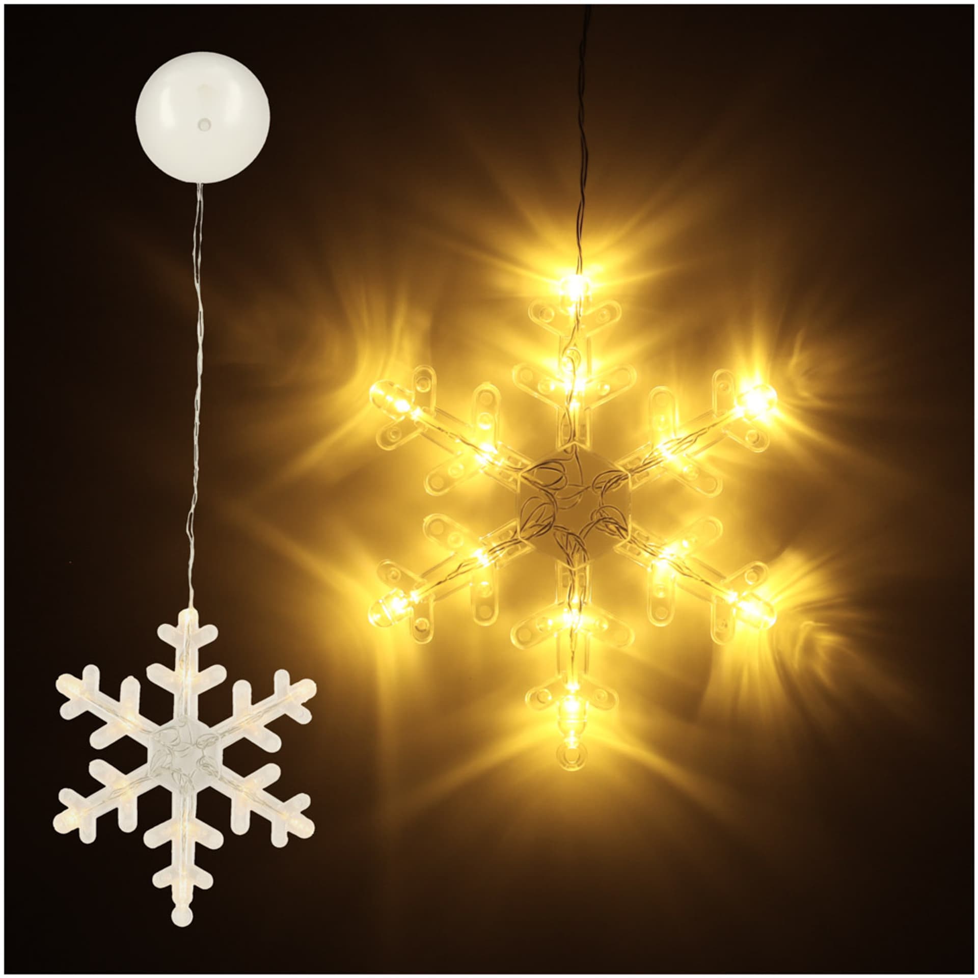 

Lampki LED wisząca dekoracja świąteczna śnieżynka 45cm 10 LED