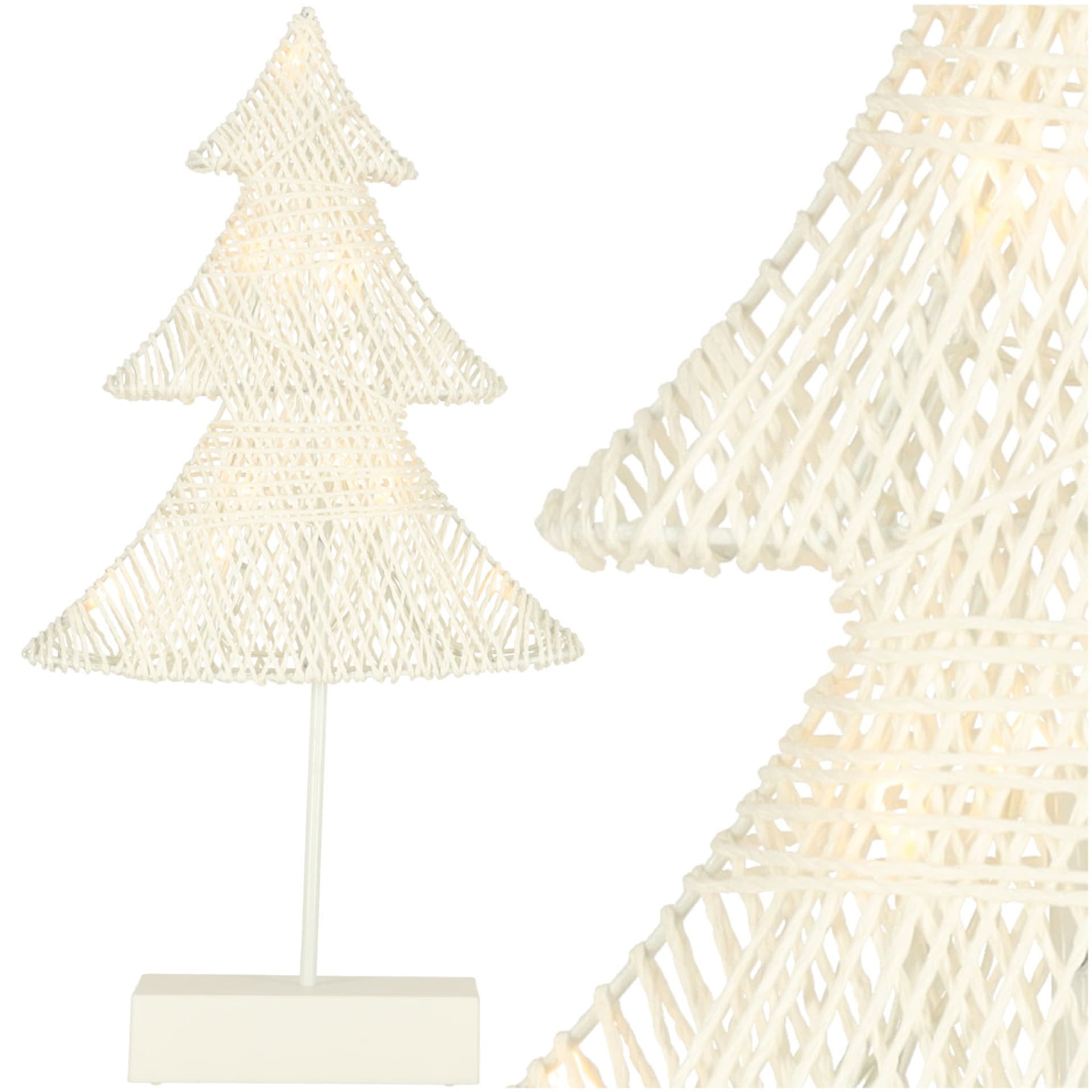 

Dekoracja świąteczna stojąca choinka 39cm 10LED ciepły żółty zasilanie bateryjne