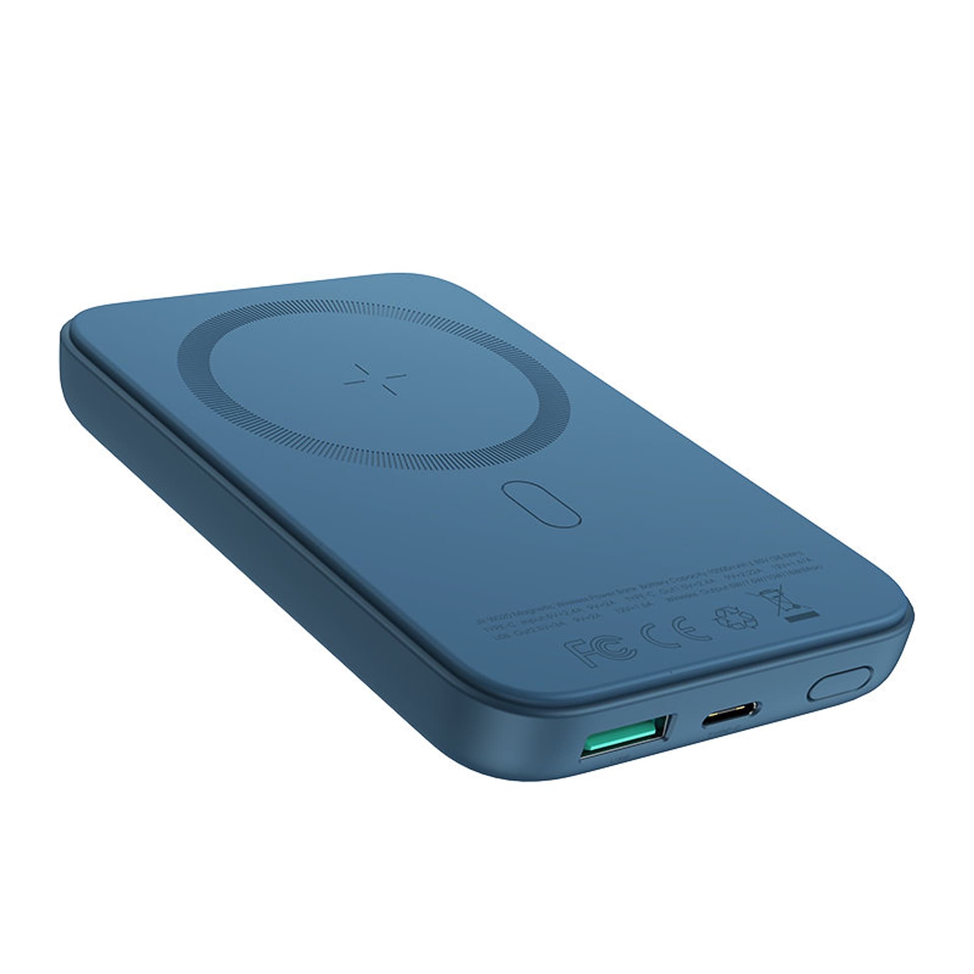 

Joyroom powerbank 10000mAh 20W Power Delivery Quick Charge magnetyczna ładowarka bezprzewodowa Qi 15W do iPhone kompatybilna z MagSafe niebieski (JR-W020 blue)