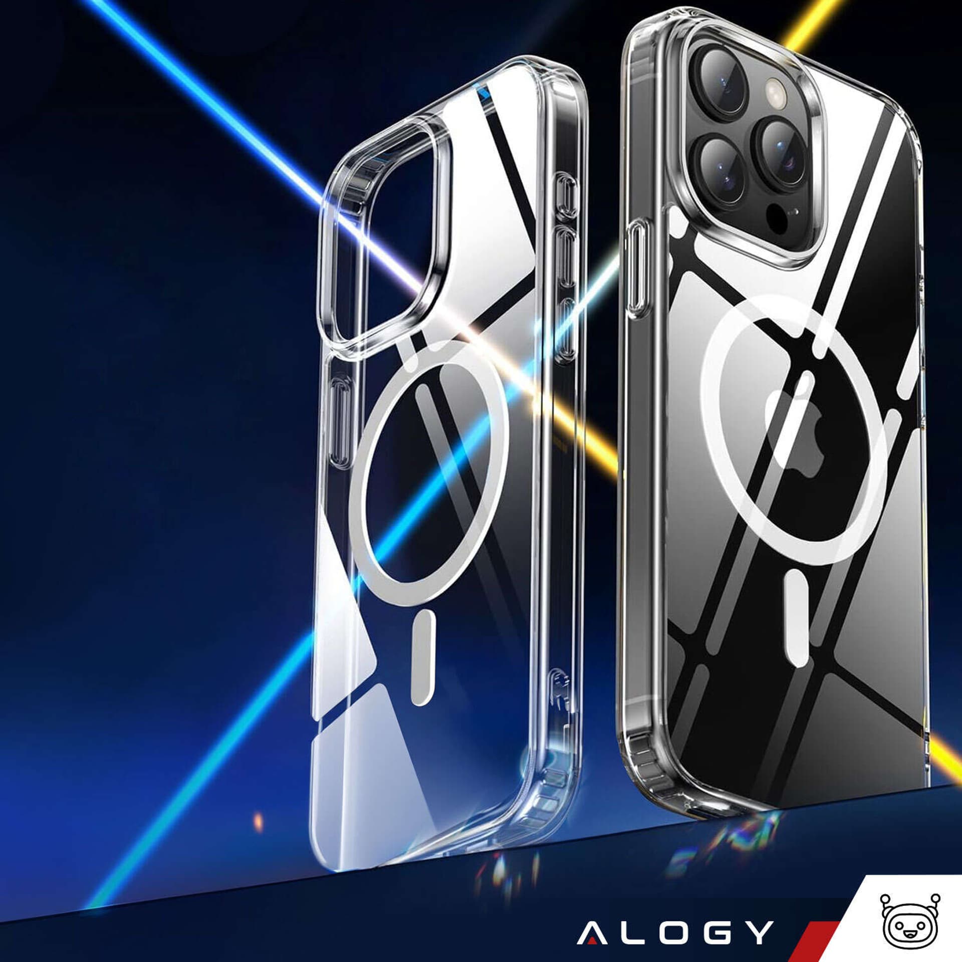

Etui do iPhone 15 Pro Max MagSafe obudowa Hybrid Case Cover Shock Clear Alogy Przezroczyste