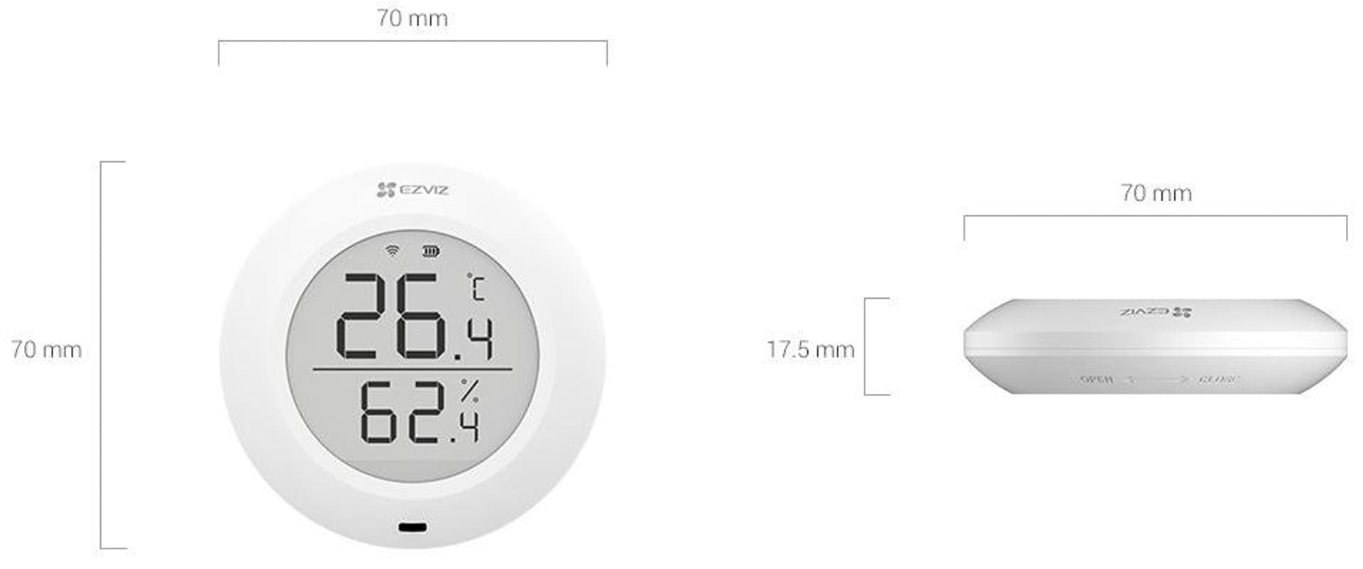 

Czujnik temperatury i wilgotności T51C EZVIZ