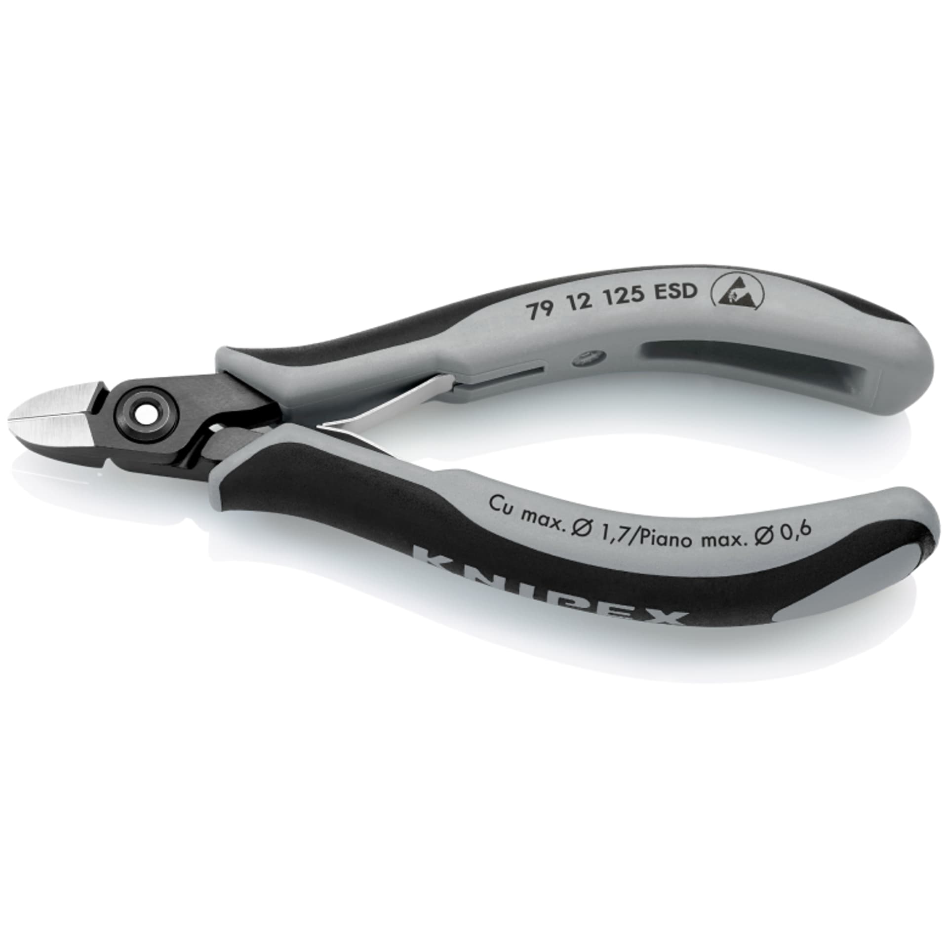 

Precyzyjne szczypce tnące boczne dla elektroników ESD 79 12 125 ESD KNIPEX