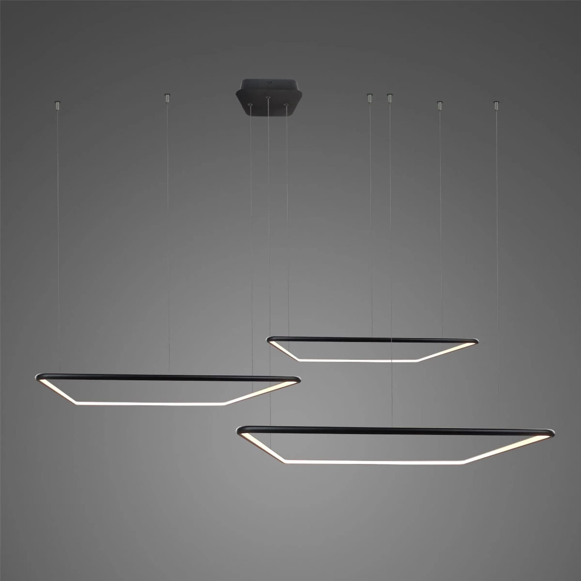 

Lampa wisząca Ledowe Kwadraty No. 3 CO3 in 3k czarna Altavola Design (Barwa światła delikatnie ciepła, Kierunek padania światła do wewnątrz, Kolor Czarny, Możliwość ściemniania nie)