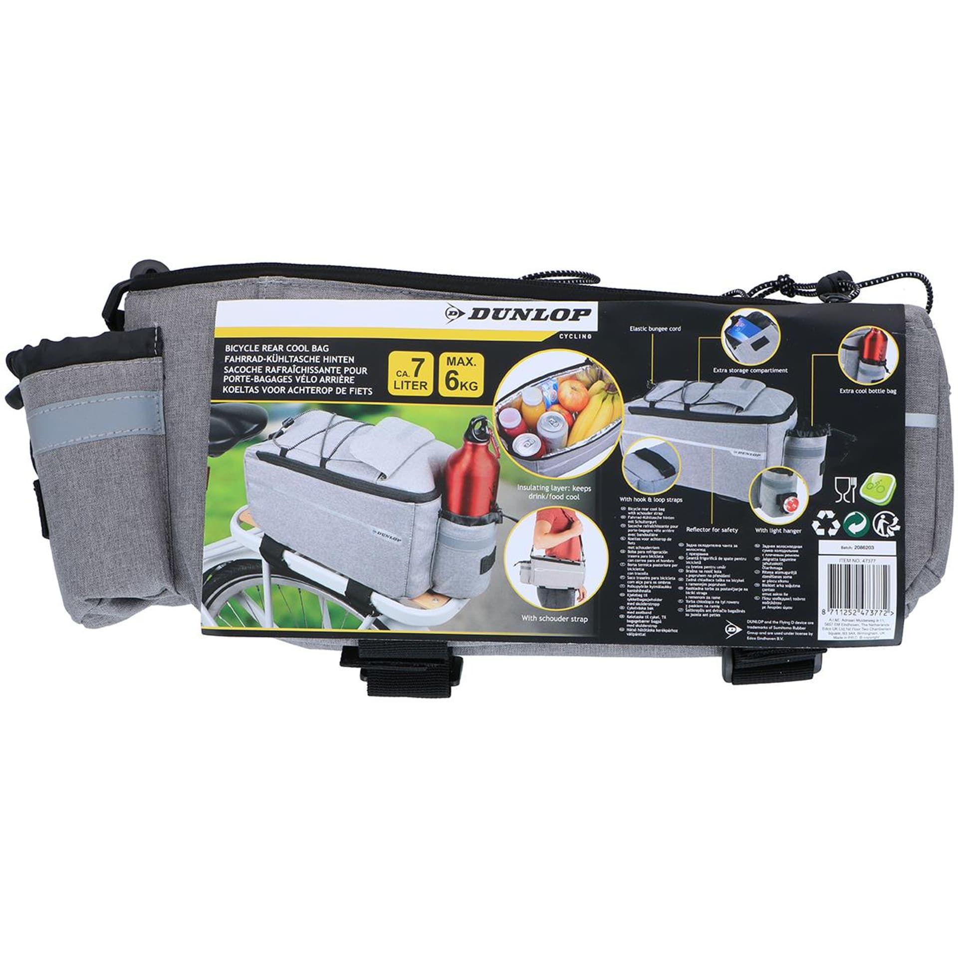 

TORBA SAKWA IZOLACYJNA NA ROWER MOCOWANIE BAGAŻNIK DUNLOP 7L