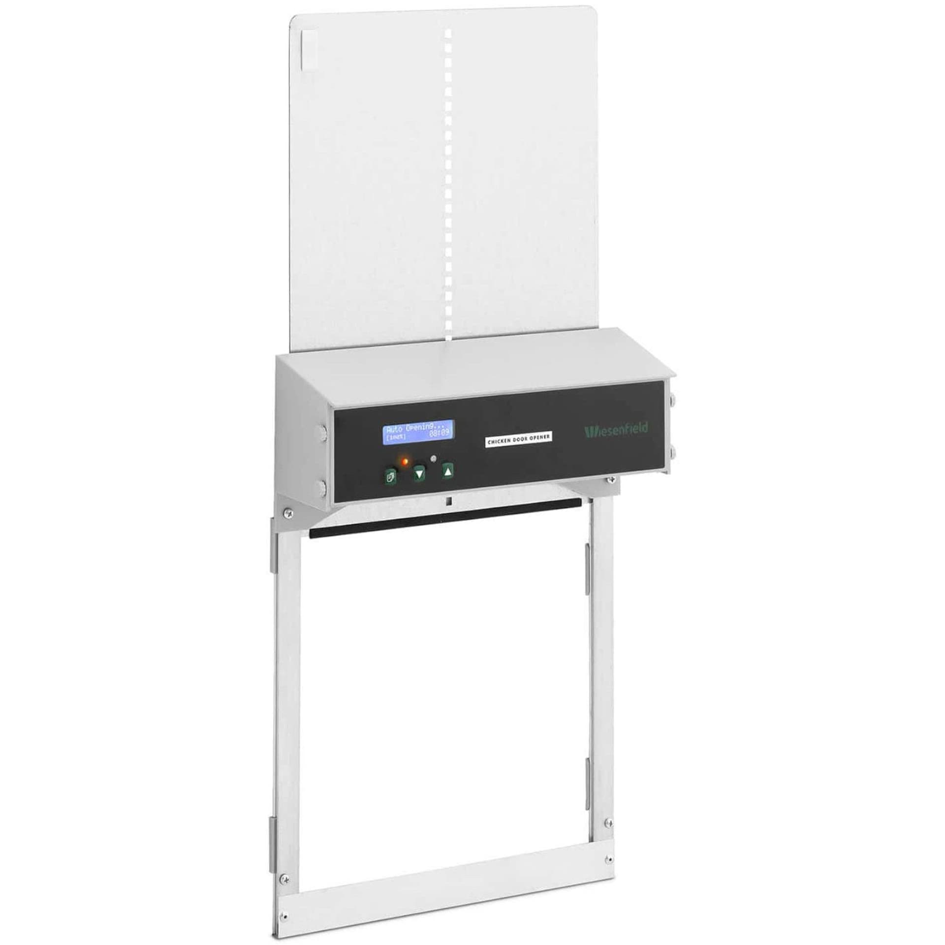 

Automatyczna klapa drzwi do kurnika z czujnikiem światła 6 V LCD