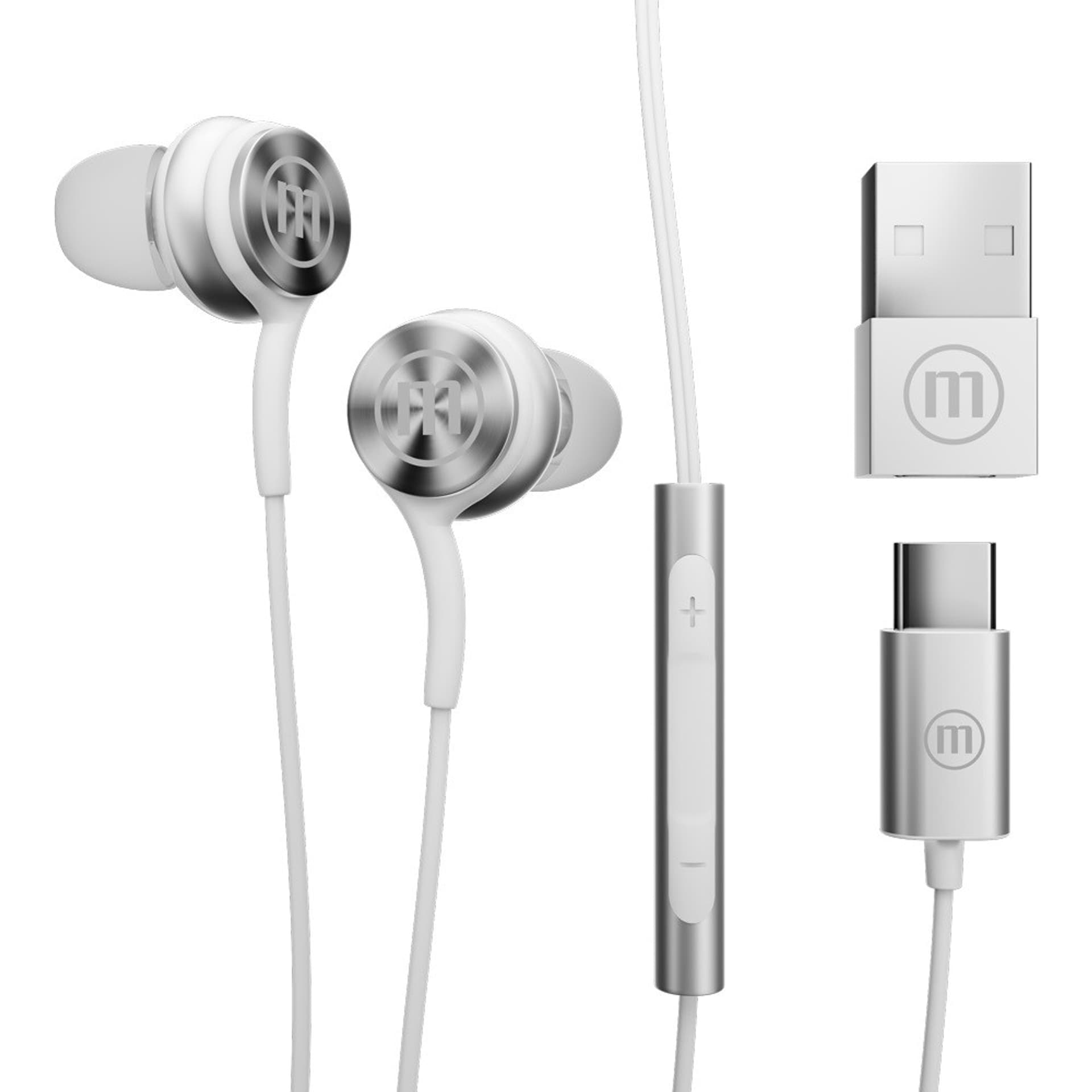 

MAXELL XC1 Słuchawki przewodowe USB-C connector białe