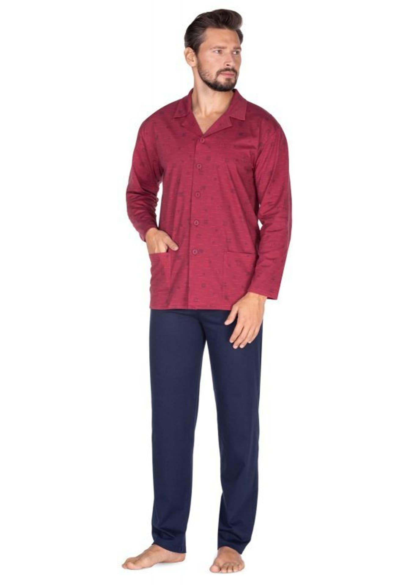

PIŻAMA REGINA MĘSKA 444 XXL- (kolor granat, rozmiar 3XL)