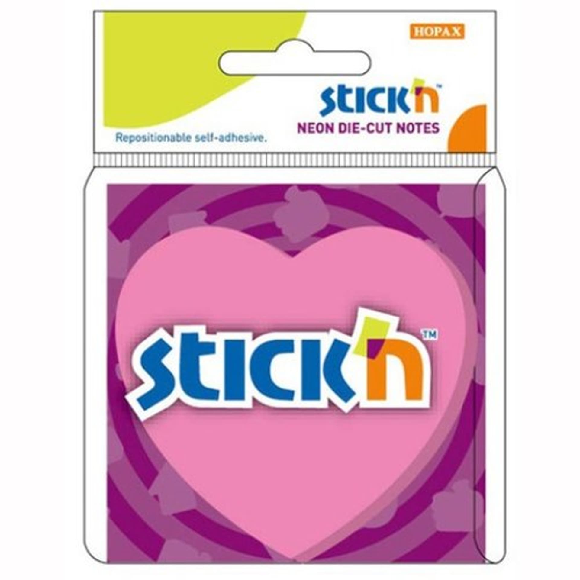 

Notes samoprzylepny 76x76 Różowe Serce STICK`N 50kartek 21448