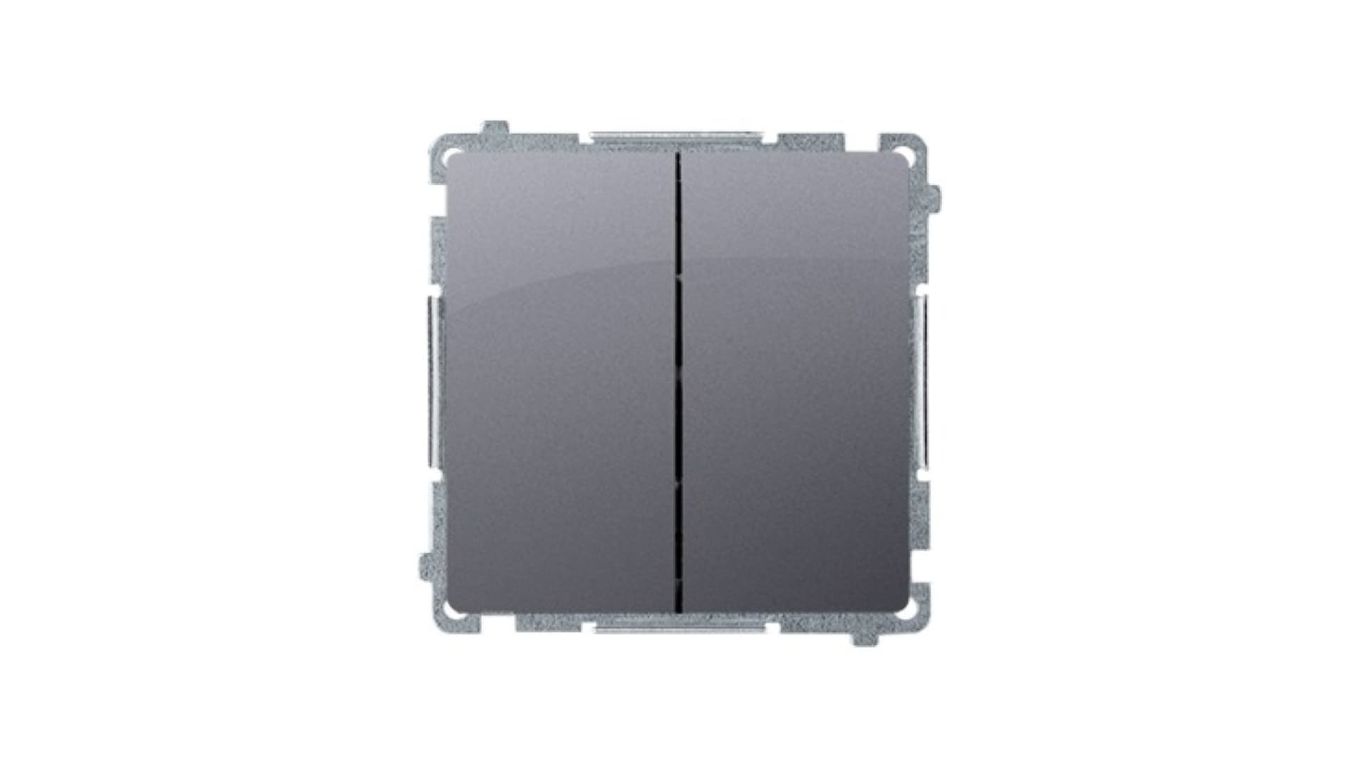 

Simon Basic Łącznik schodowy podwójny 10AX, 250V srebrny mat BMW6/2.01/43